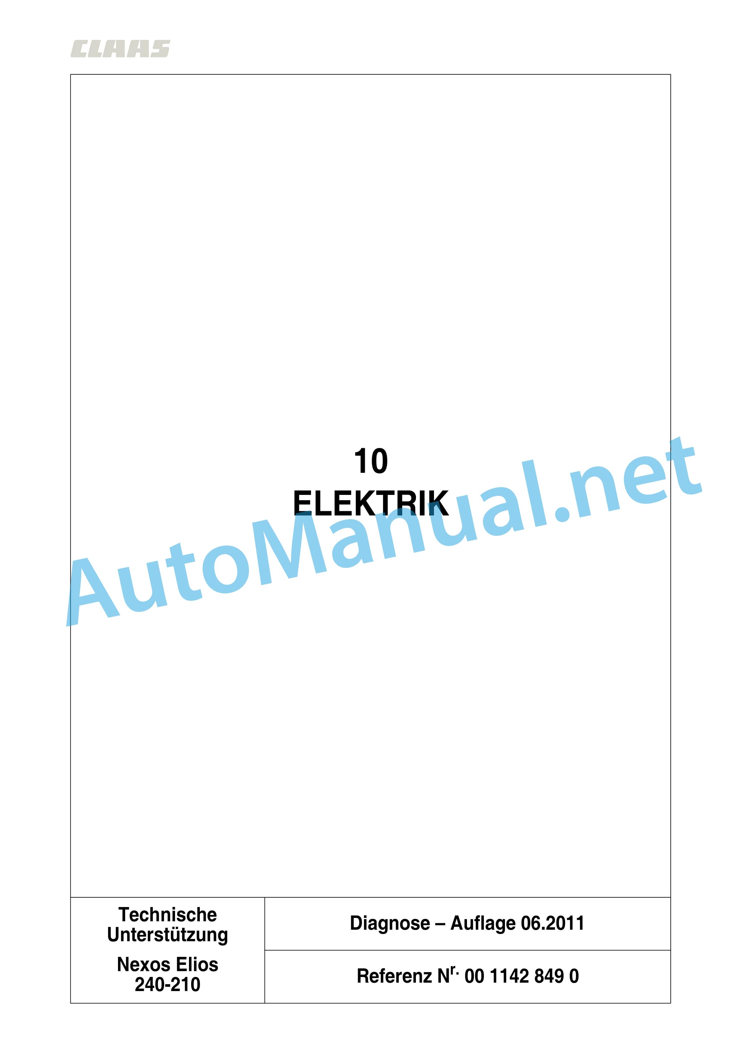 Claas NEXOS F 240-210 (A27) Tractor Repair Manual DE 8 Claas NEXOS F 240-210 (A27) Tractor Repair Manual DE - Image 8
