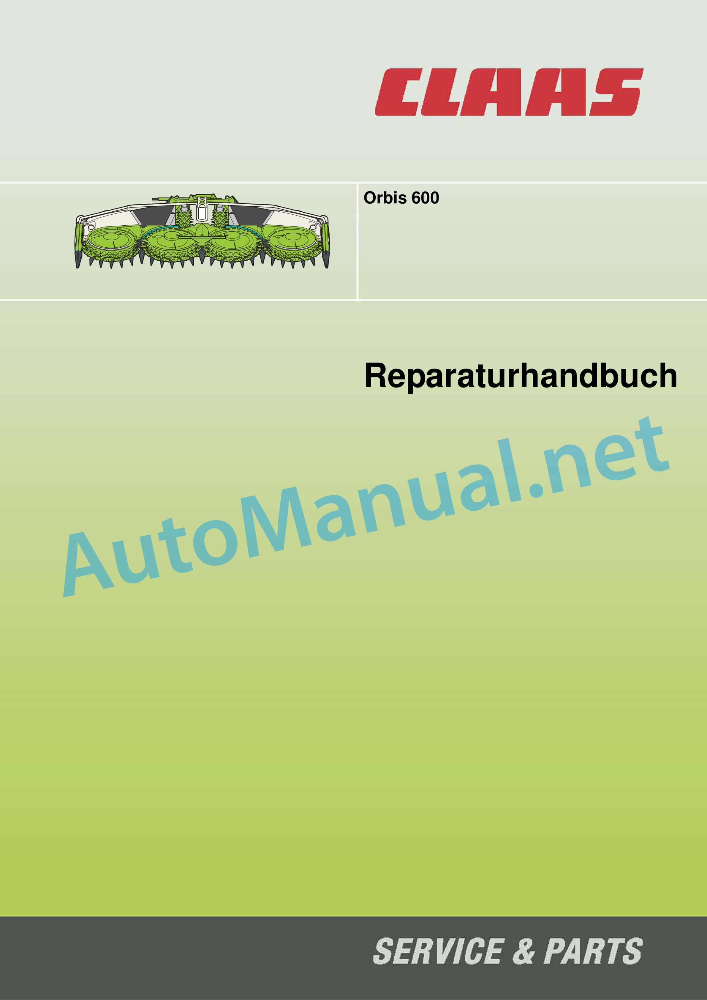 Claas ORBIS 600 (658) Forage Harvesters Repair Manual DE 1 Claas ORBIS 600 (658) Forage Harvesters Repair Manual DE