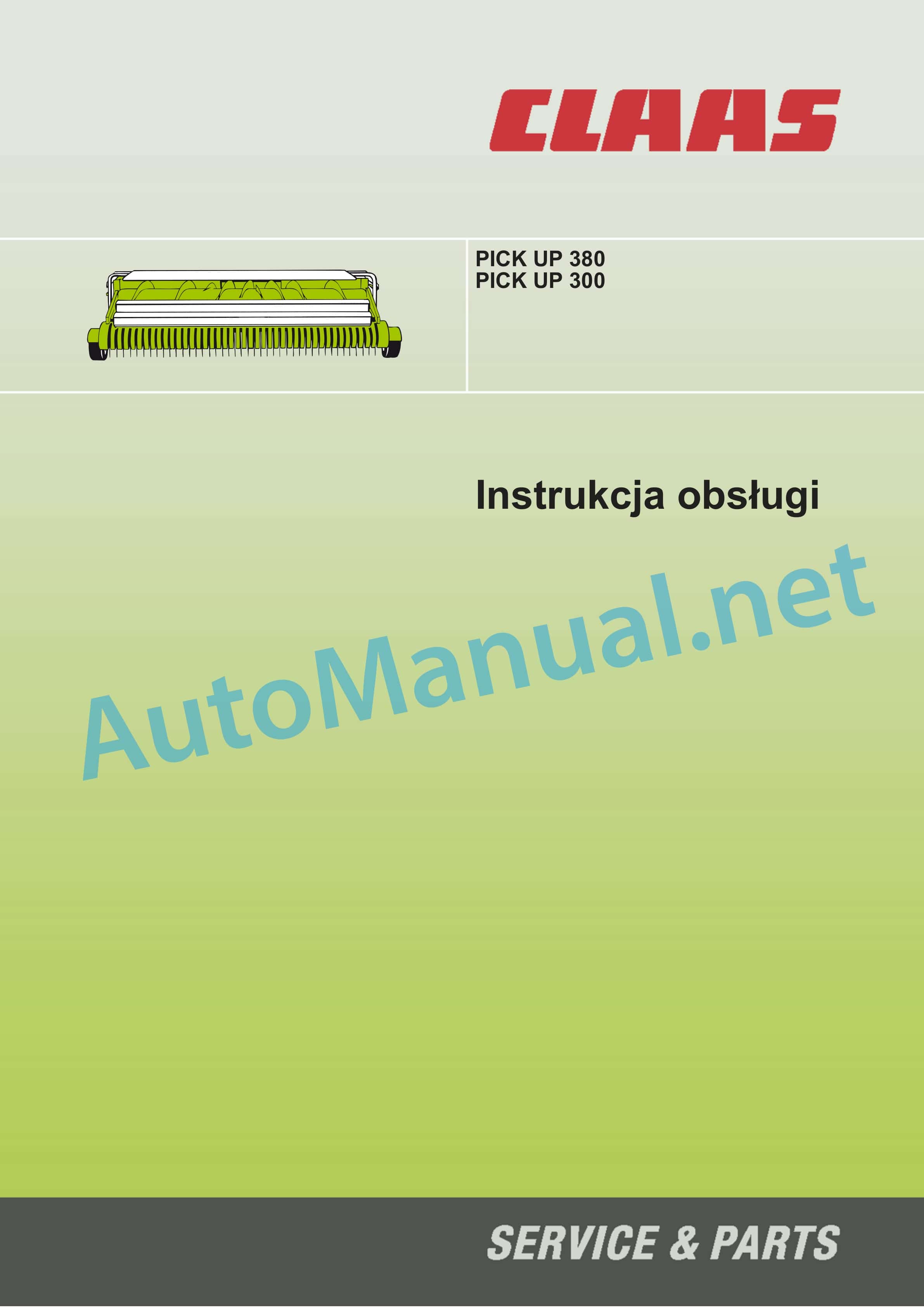 Claas PICK UP 300 (I30) Forage Harvesters Operator Manual PL