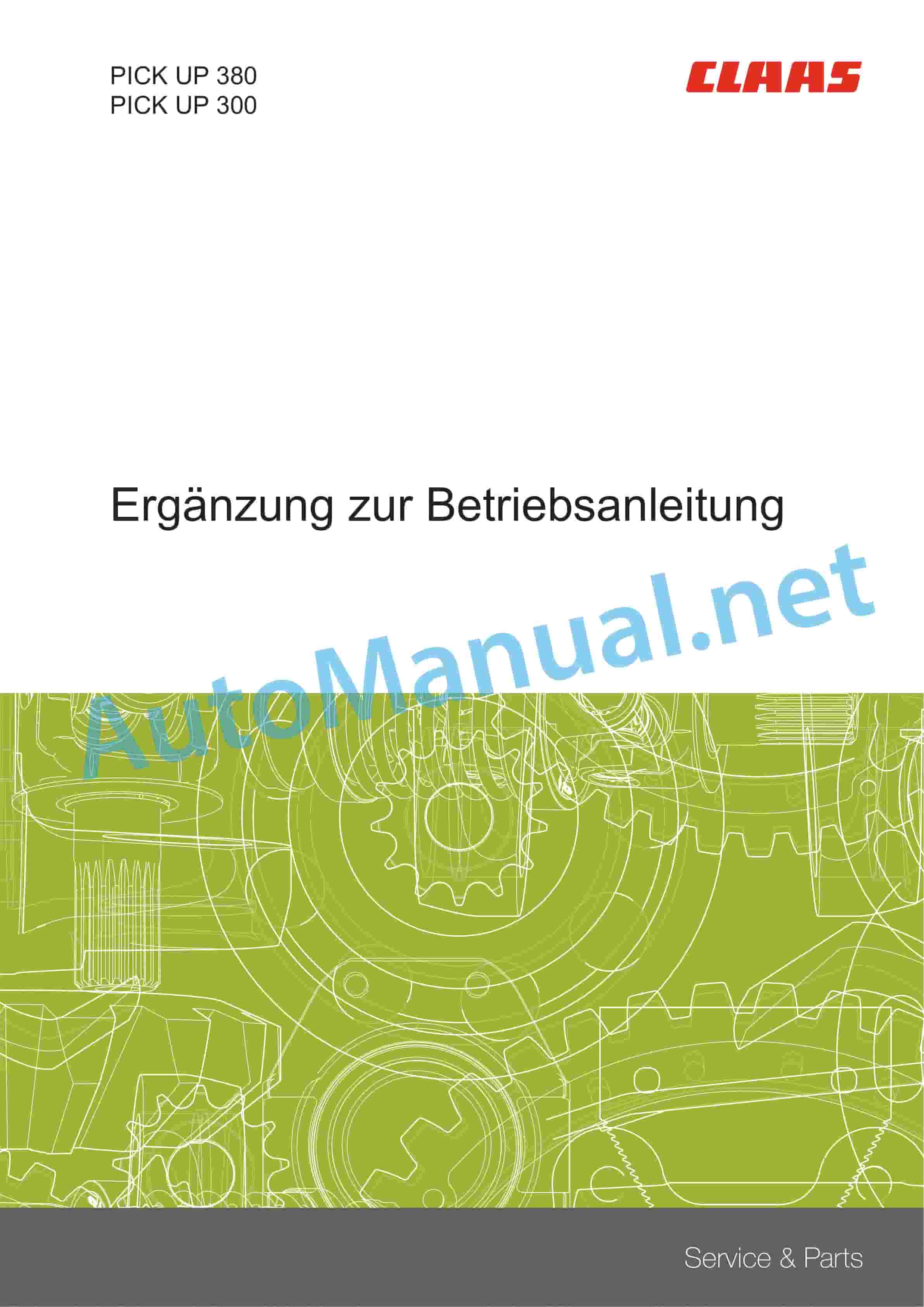Claas PICK UP 380-300 Profi (I36) Forage Harvesters Operator Manual DE 2 Claas PICK UP 380-300 Profi (I36) Forage Harvesters Operator Manual DE - Image 2