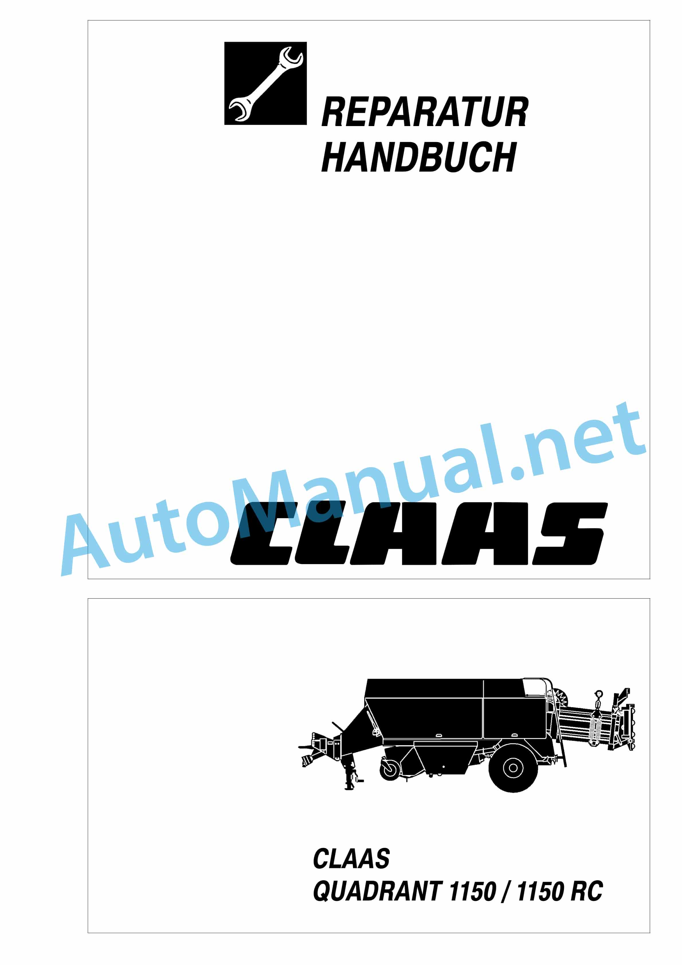 Claas QUADRANT 1150 RC (045) Baler Repair Manual DE