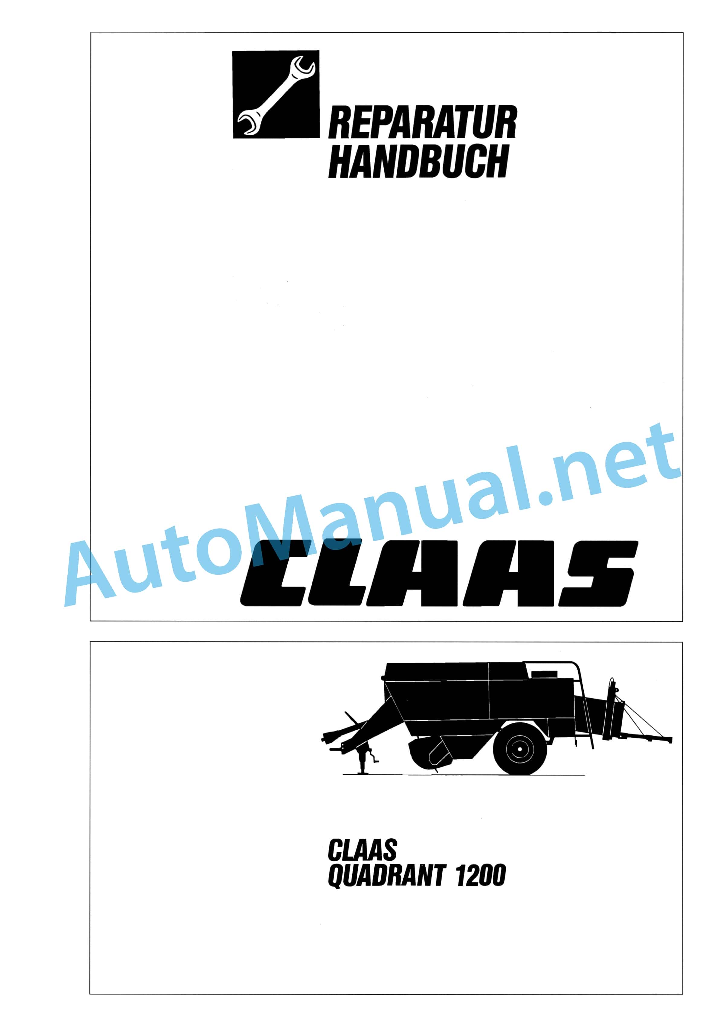 Claas QUADRANT 1200 RC (040) Baler Repair Manual DE 1 Claas QUADRANT 1200 RC (040) Baler Repair Manual DE