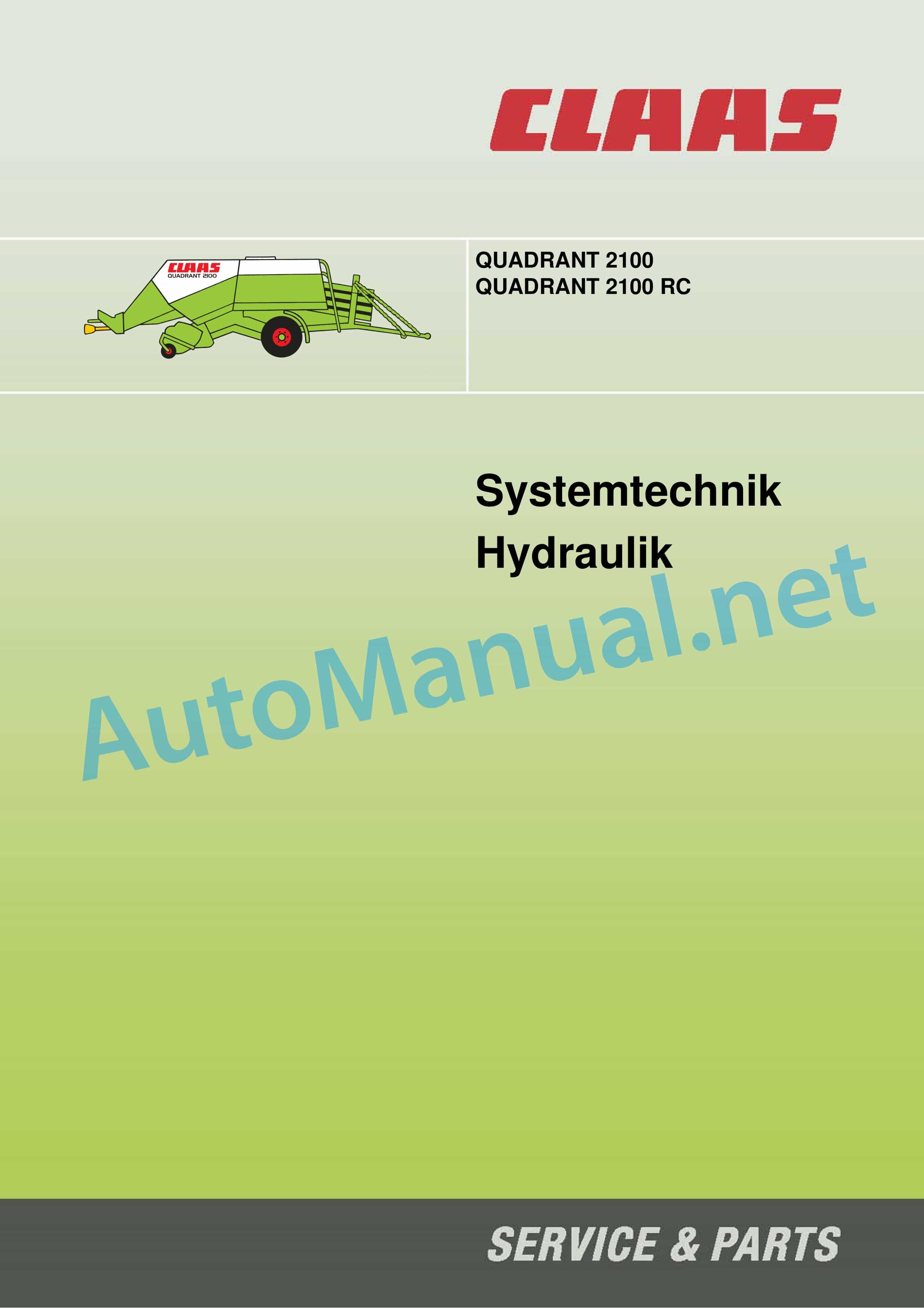 Claas QUADRANT 2100 (742) Baler Technical System DE 1 Claas QUADRANT 2100 (742) Baler Technical System DE
