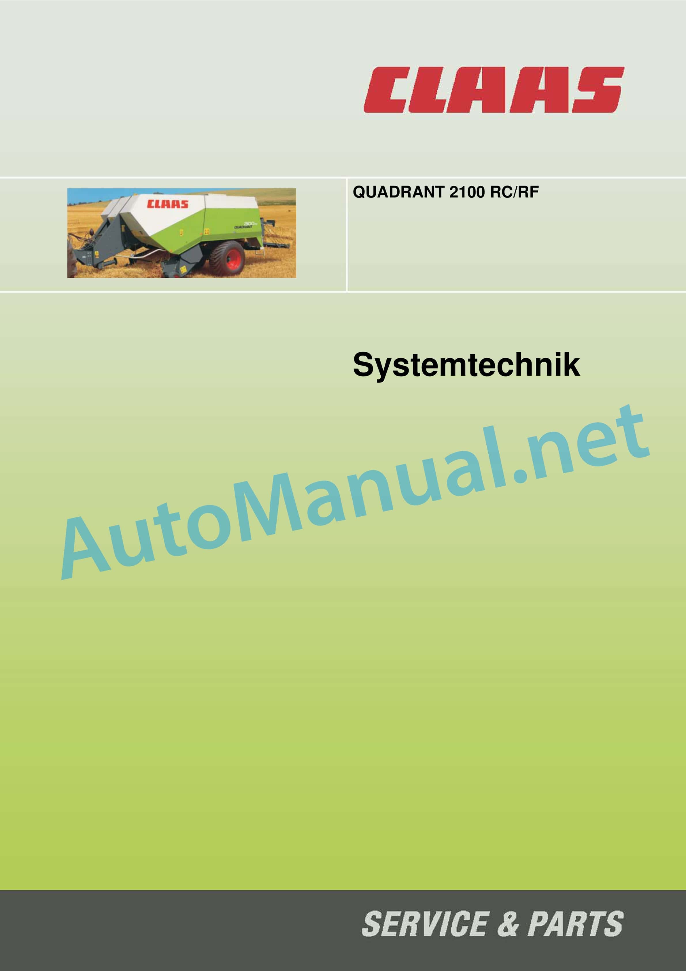 Claas QUADRANT 2100 (743) Baler Technical System DE 1 Claas QUADRANT 2100 (743) Baler Technical System DE
