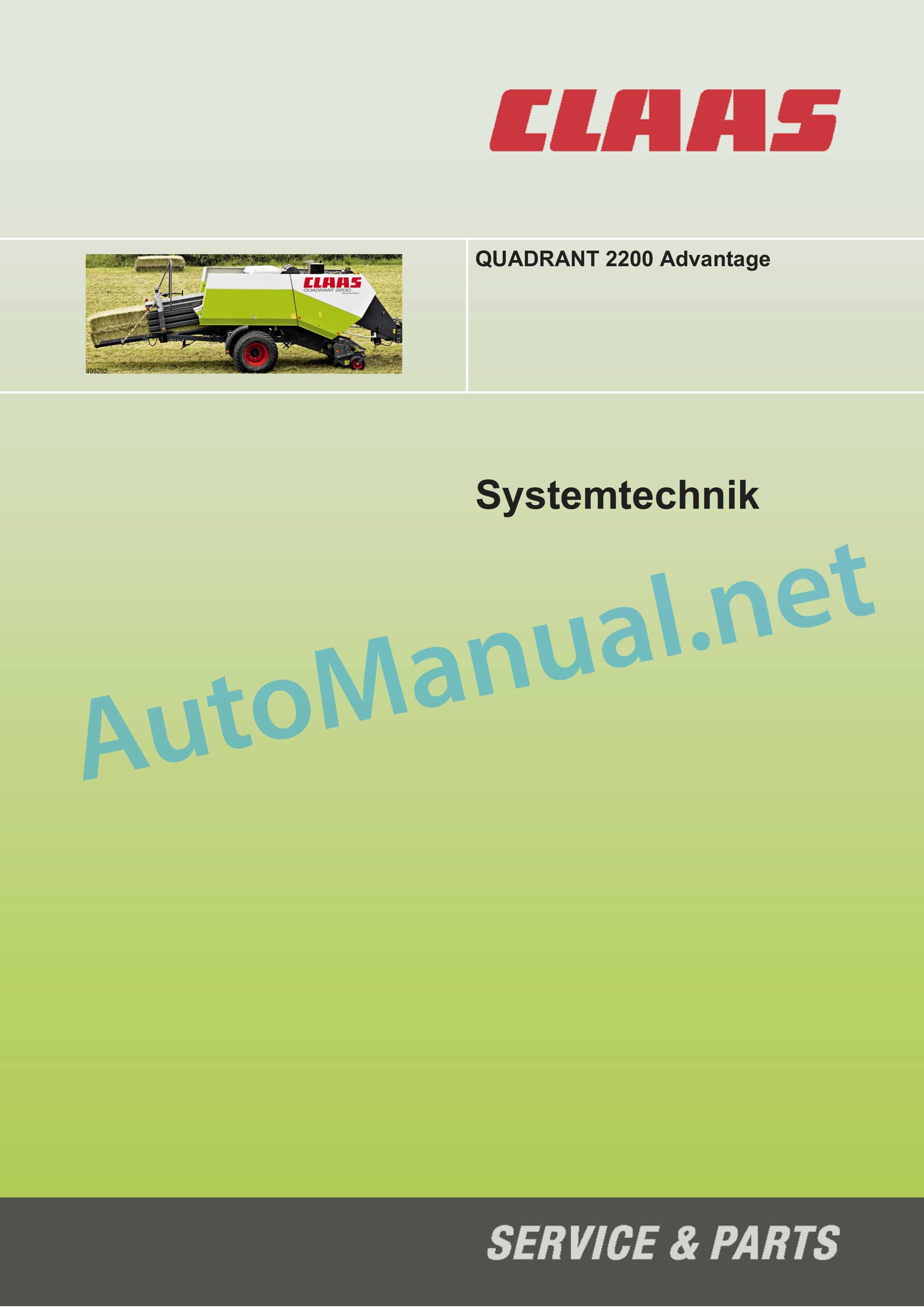 Claas QUADRANT 2200 ADVANTAGE (756) Baler Technical System DE