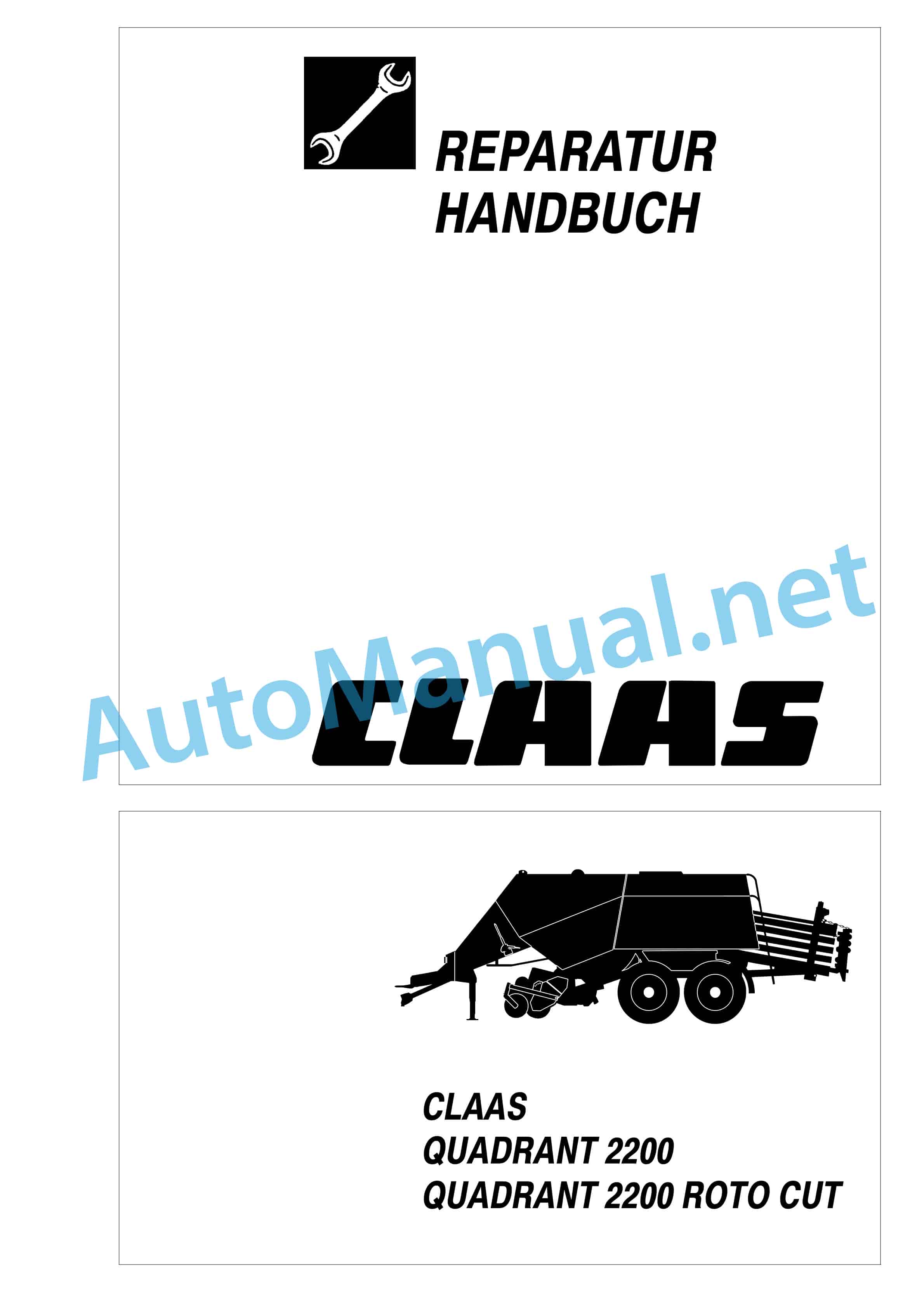 Claas QUADRANT 2200 RC (735) Baler Repair Manual DE