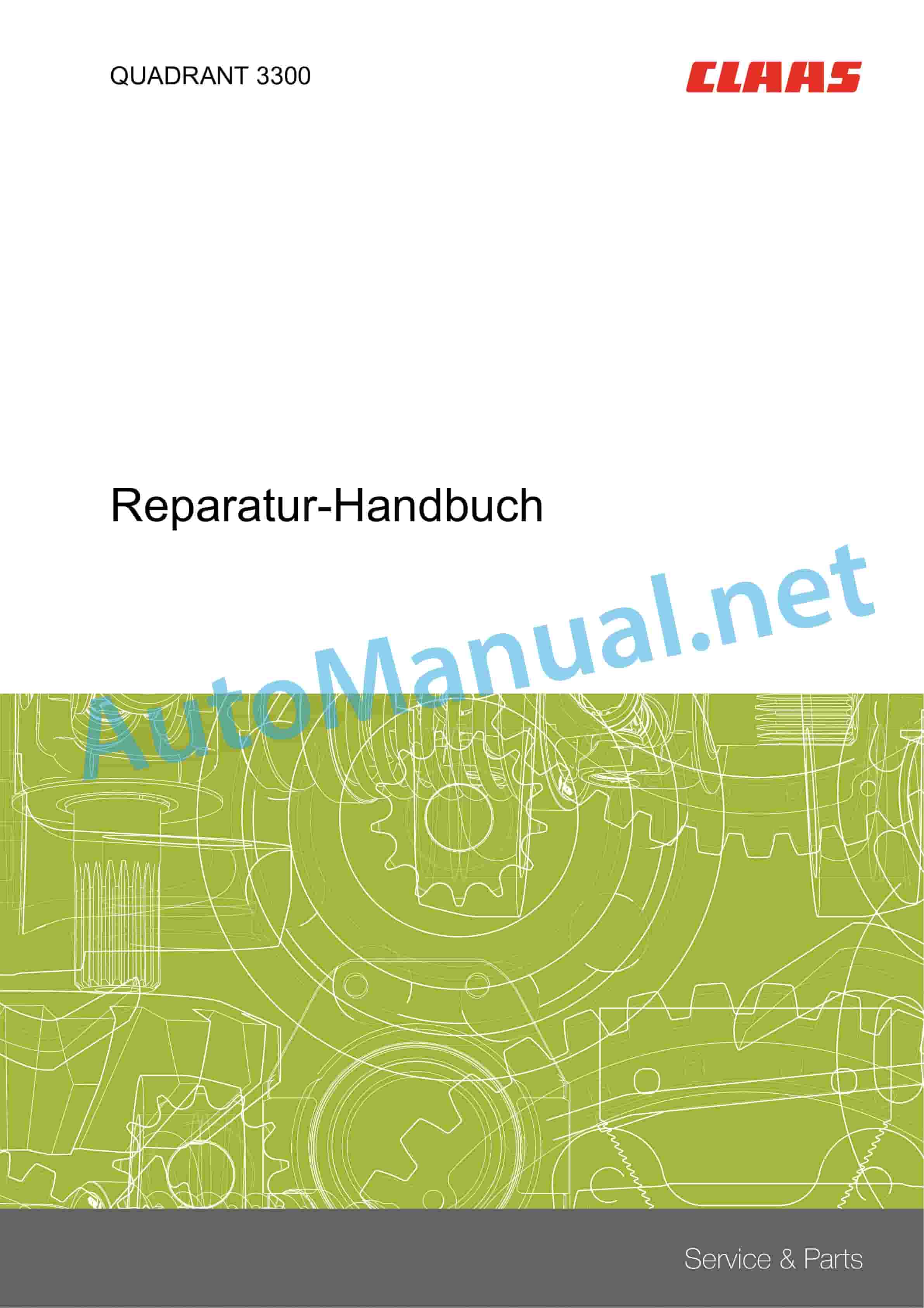 Claas QUADRANT 3300 RC RF (757) Baler Repair Manual DE 1 Claas QUADRANT 3300 RC RF (757) Baler Repair Manual DE