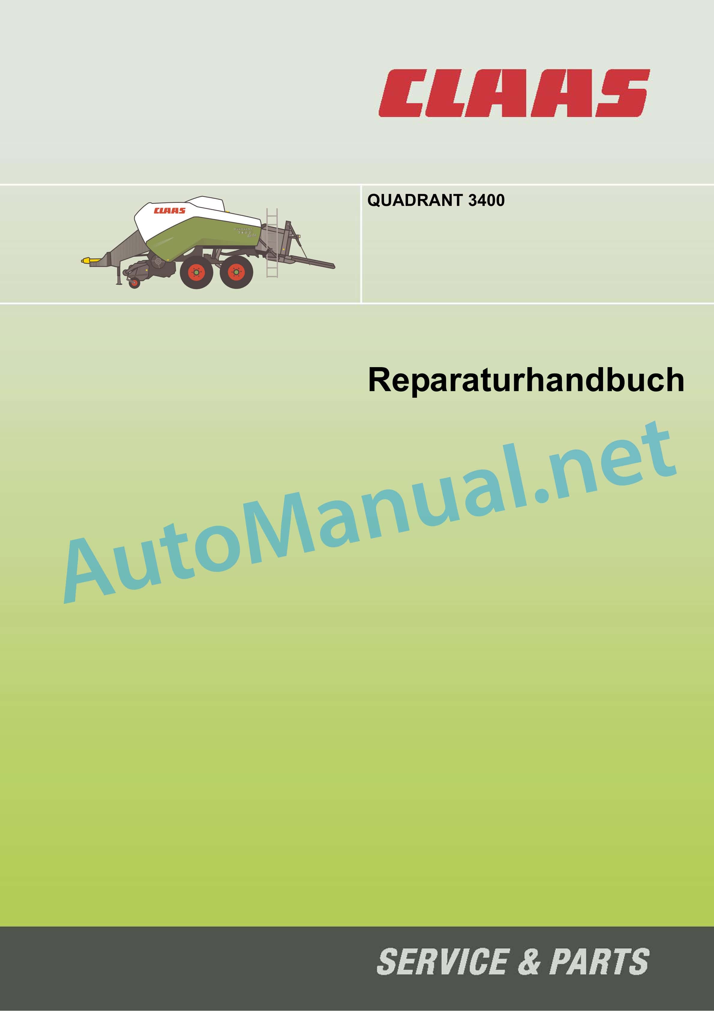 Claas QUADRANT 3400 (740) Baler Repair Manual DE