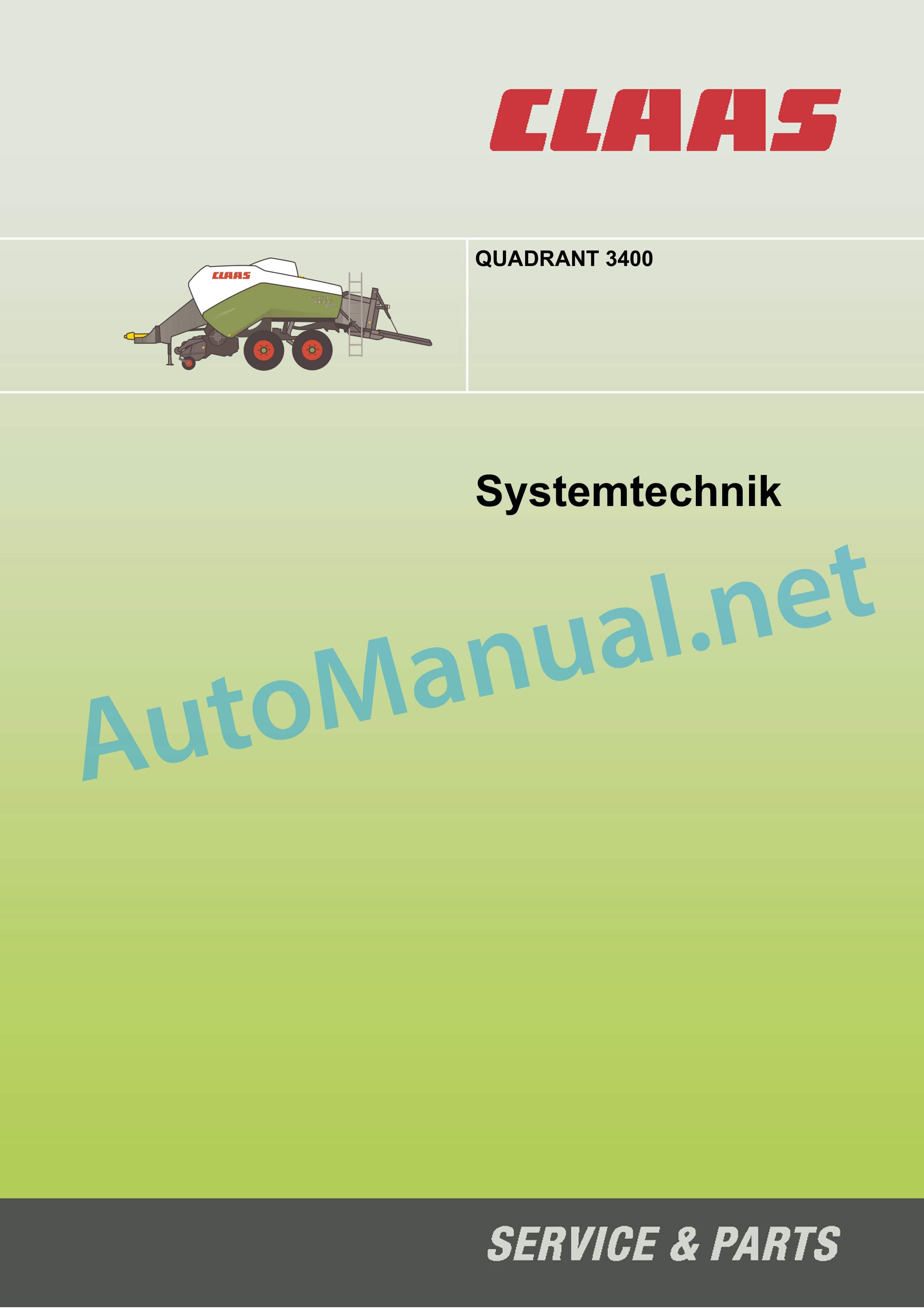 Alternative view of Claas QUADRANT 3400 (740) Baler Technical System DE
