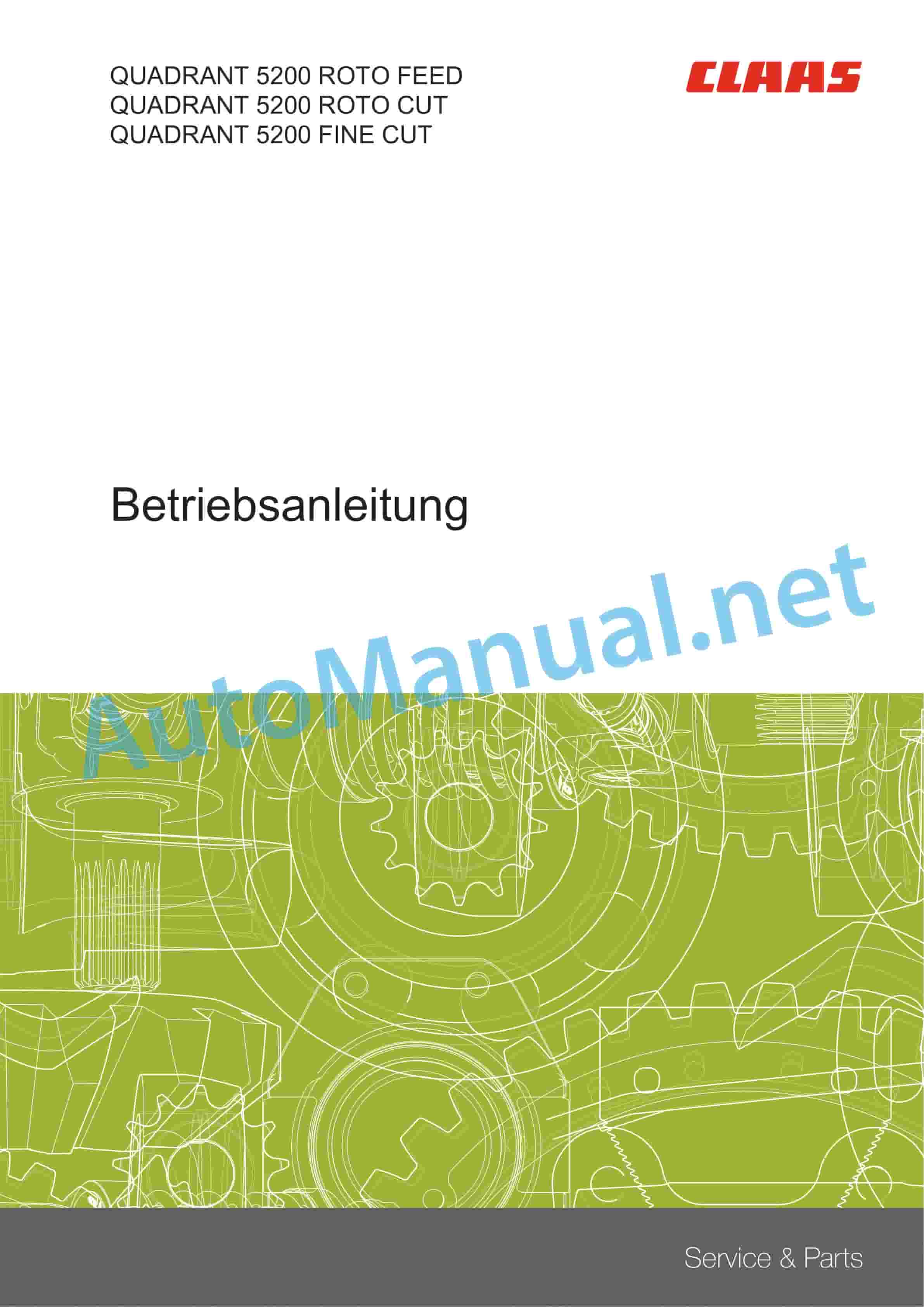 Claas QUADRANT 5200 (J31) Baler Operator Manual DE