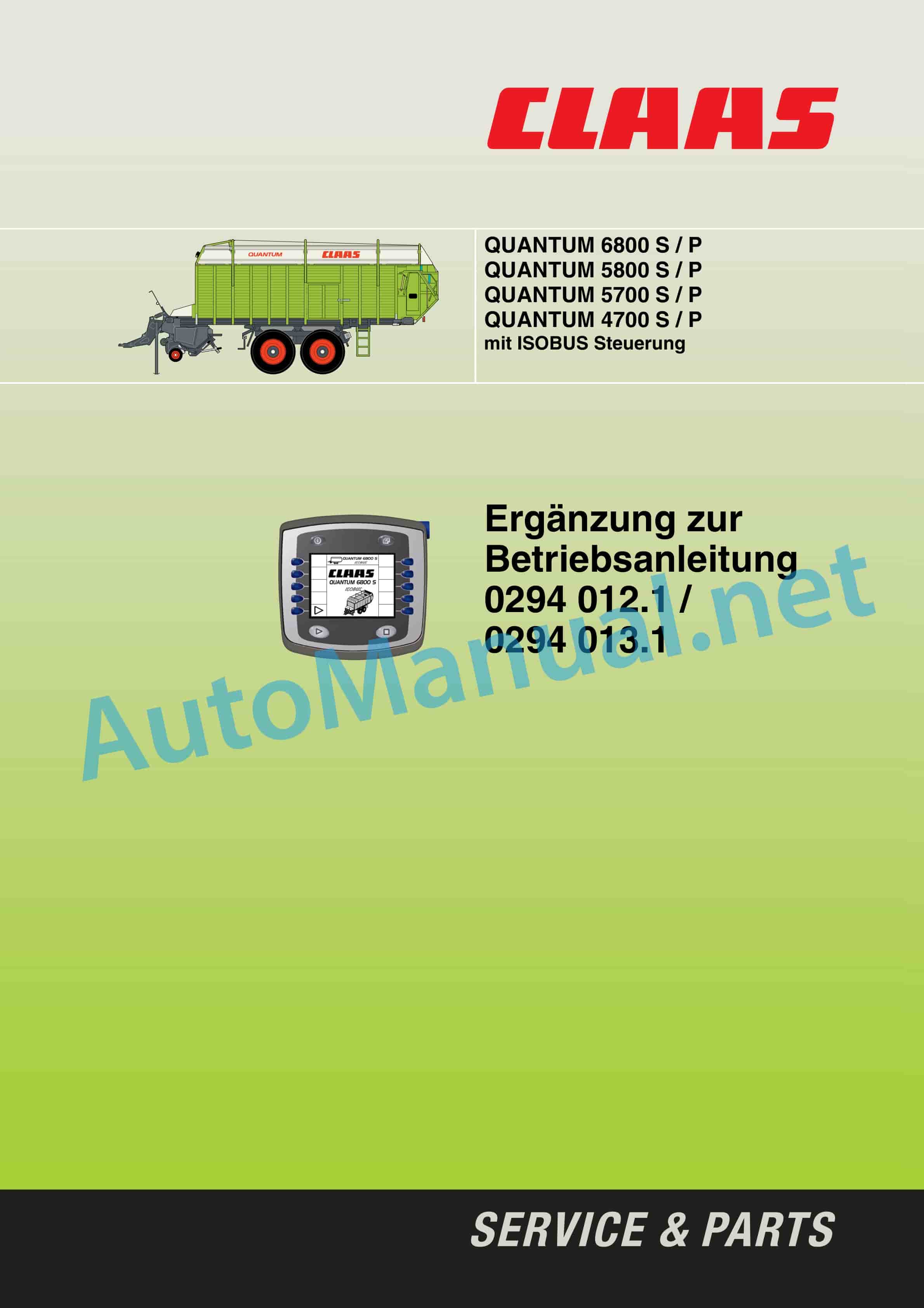 Claas QUANTUM 6800-4500 GT P (615) Loader Wagons Operator Manual DE 3 Claas QUANTUM 6800-4500 GT P (615) Loader Wagons Operator Manual DE - Image 3