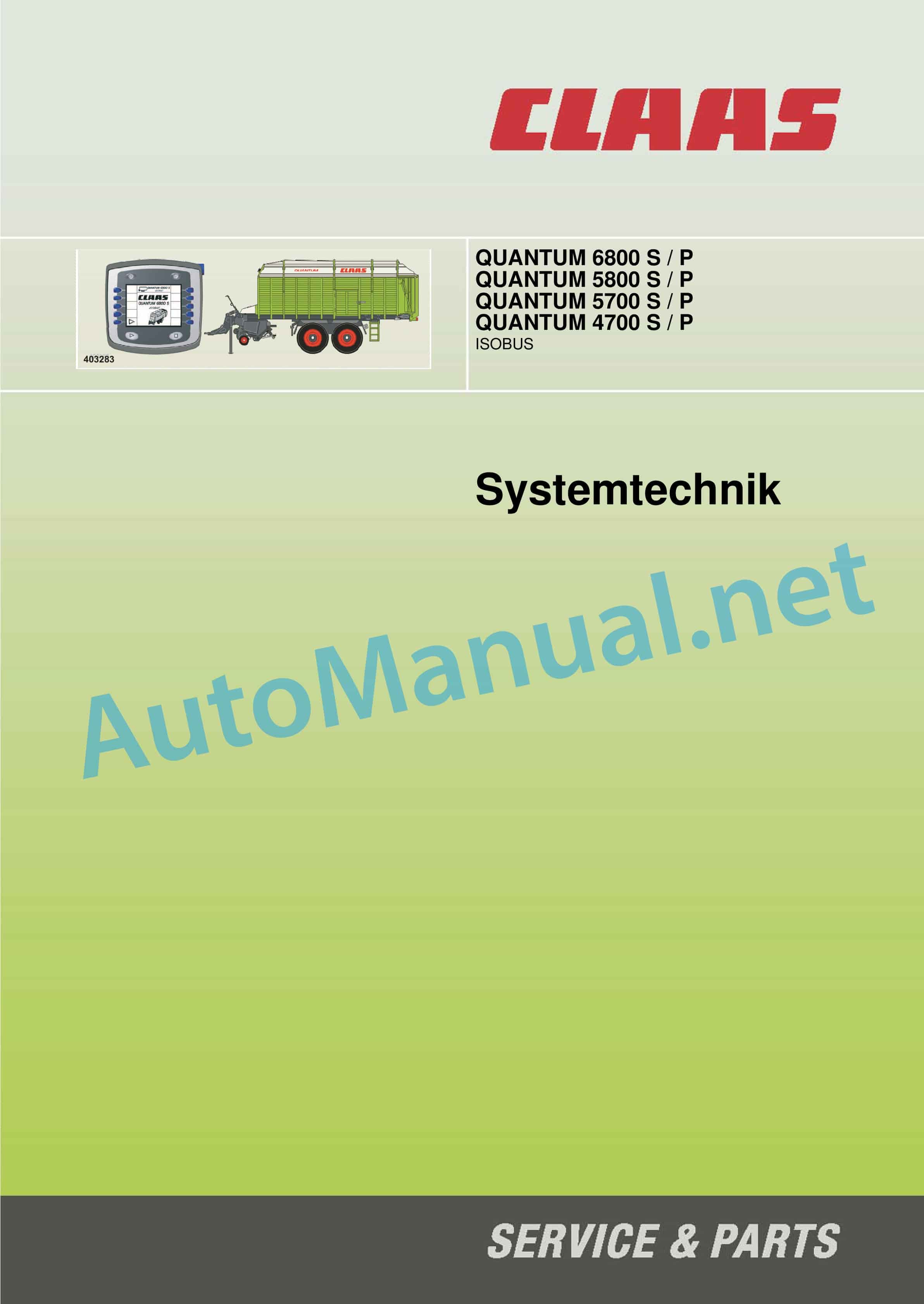 Claas QUANTUM 6800-4500 GT P (615) Loader Wagons Technical System DE