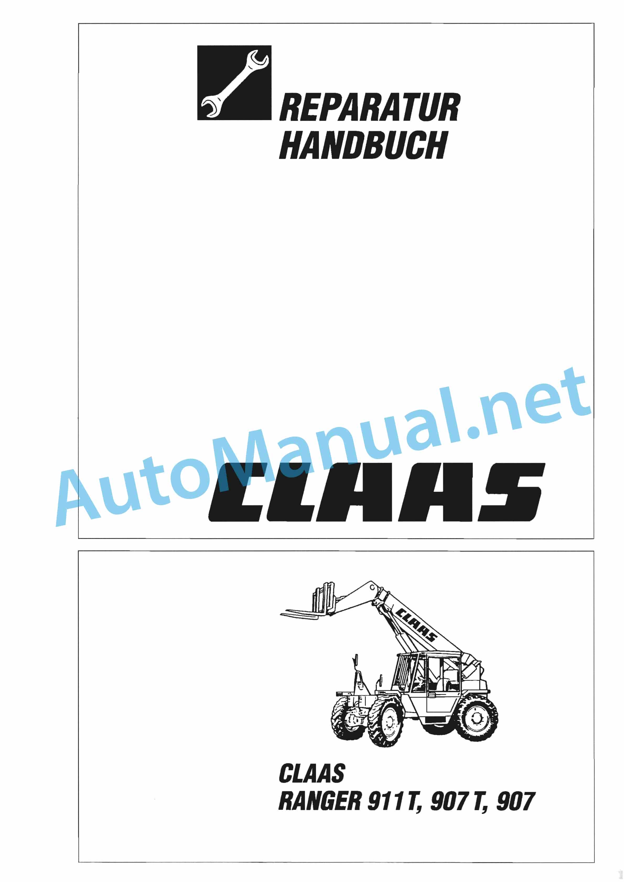 Claas RANGER 911 T (486) Telehandlers Repair Manual DE