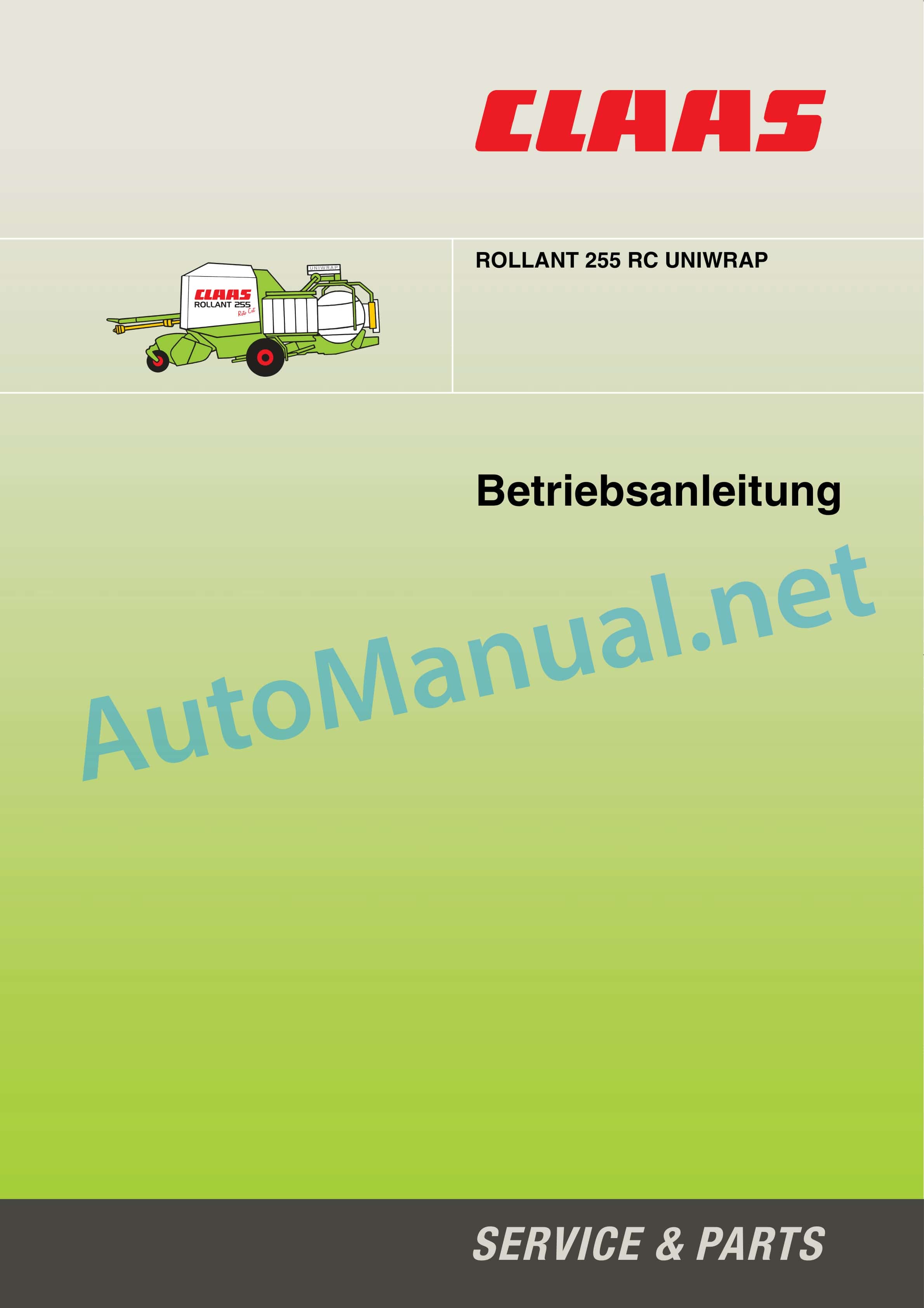 Claas ROLLANT 250 255 UNIWRAP (726) Baler Operator Manual DE