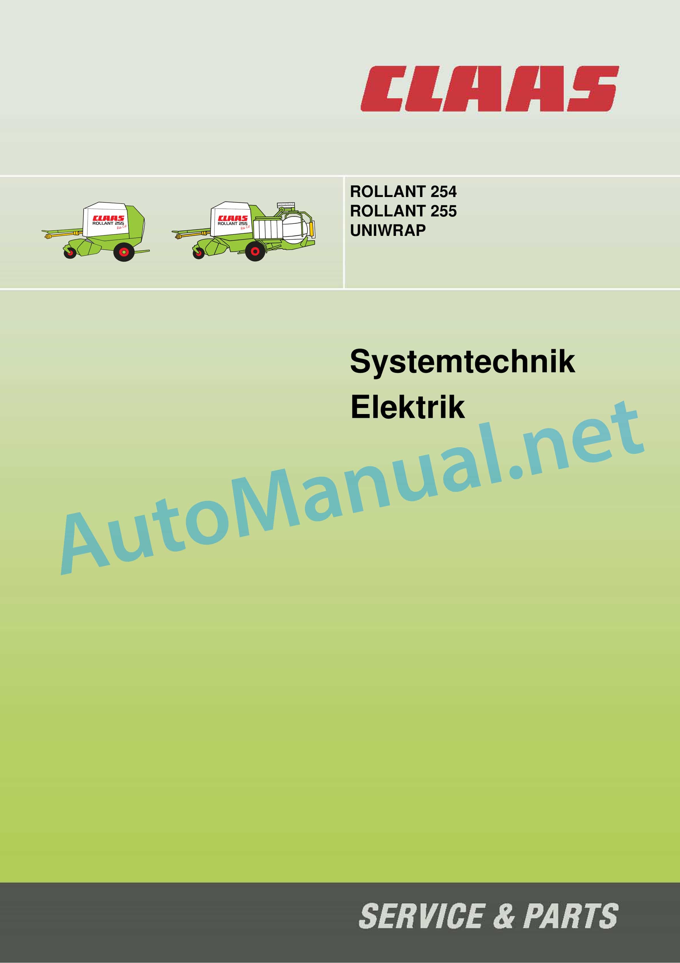 Alternative view of Claas ROLLANT 250 255 UNIWRAP (726) Baler Technical System DE