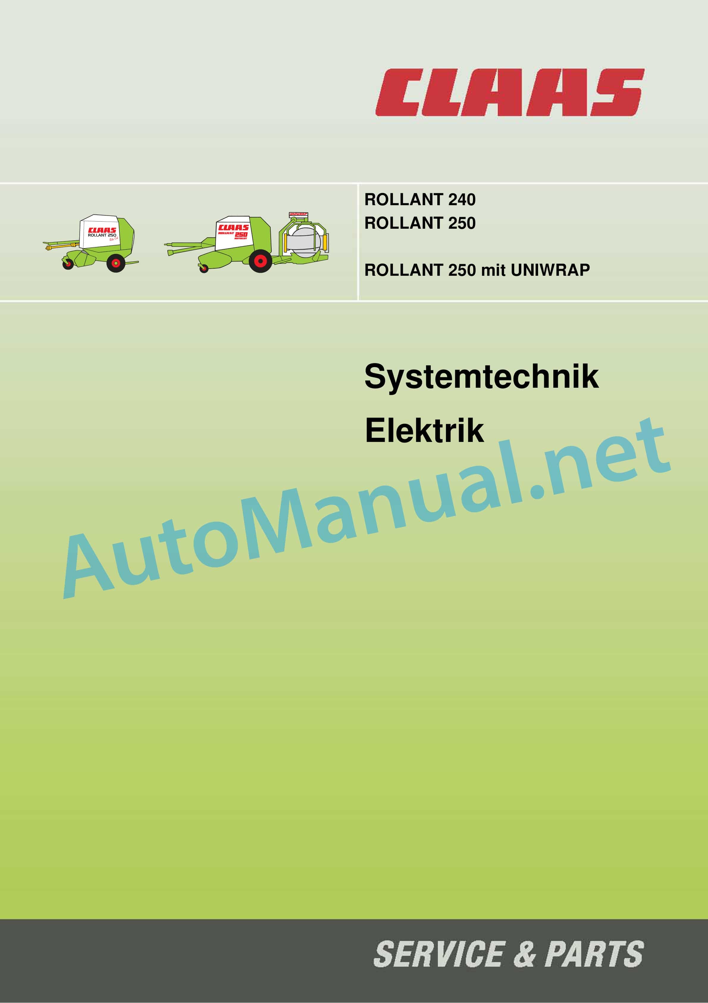 Alternative view of Claas ROLLANT 250 RC (725) Baler Technical System DE