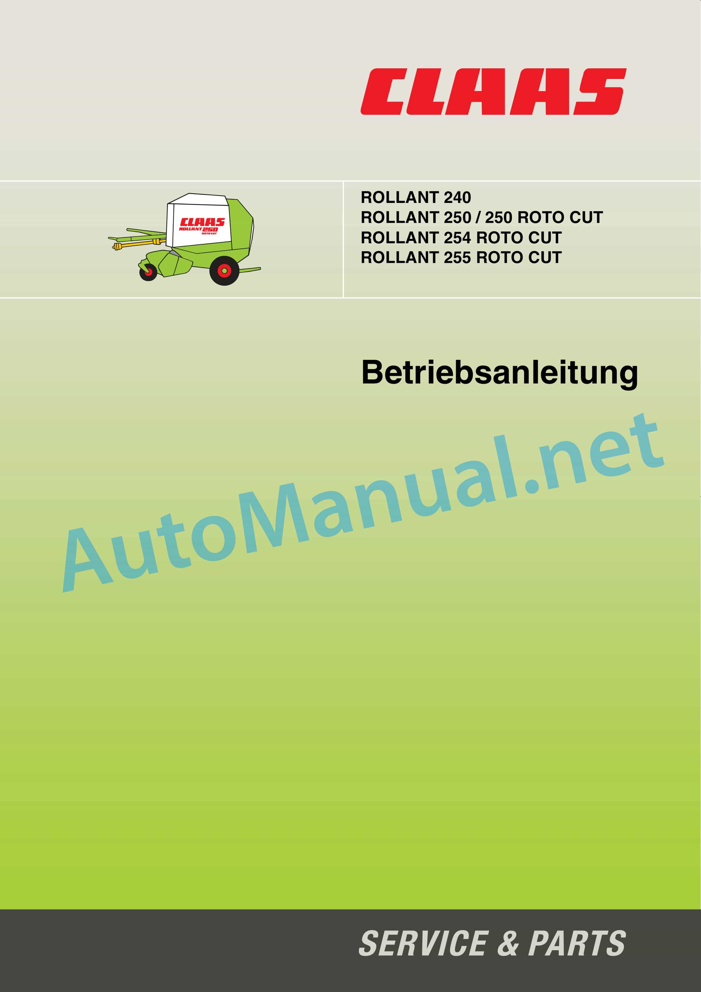Claas ROLLANT 255 RC (748) Baler Operator Manual DE