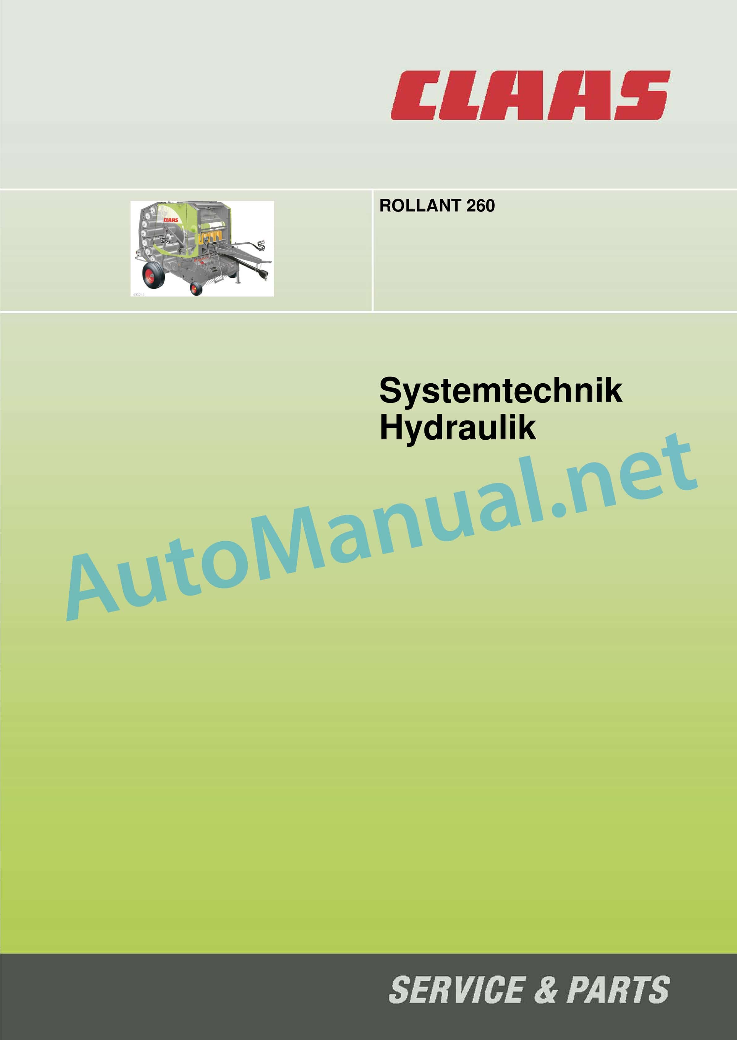 Claas ROLLANT 260 (765) Baler Technical System DE