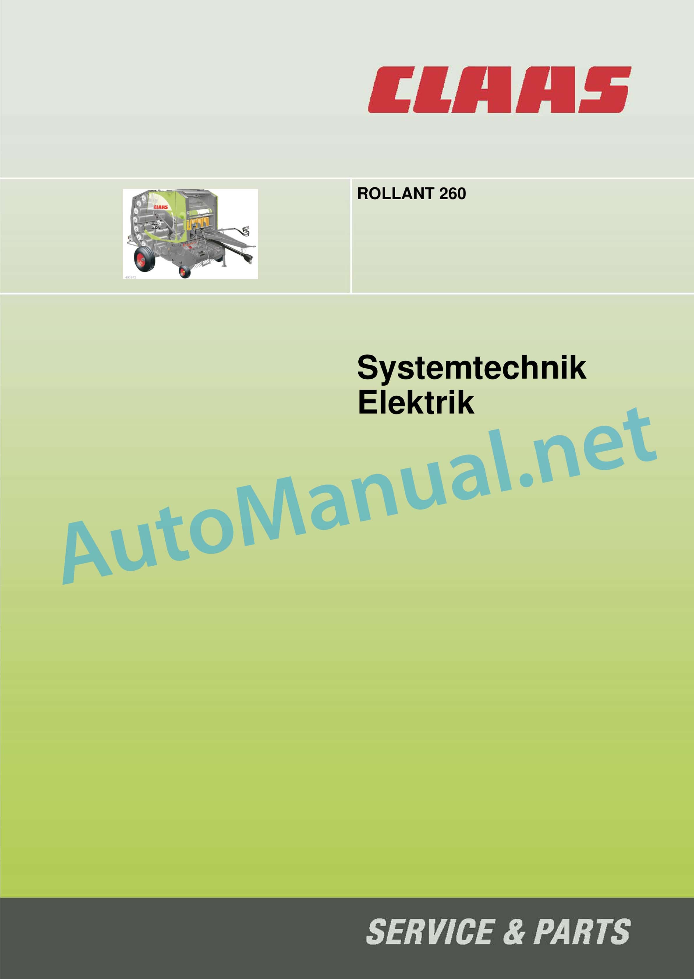 Alternative view of Claas ROLLANT 260 (765) Baler Technical System DE