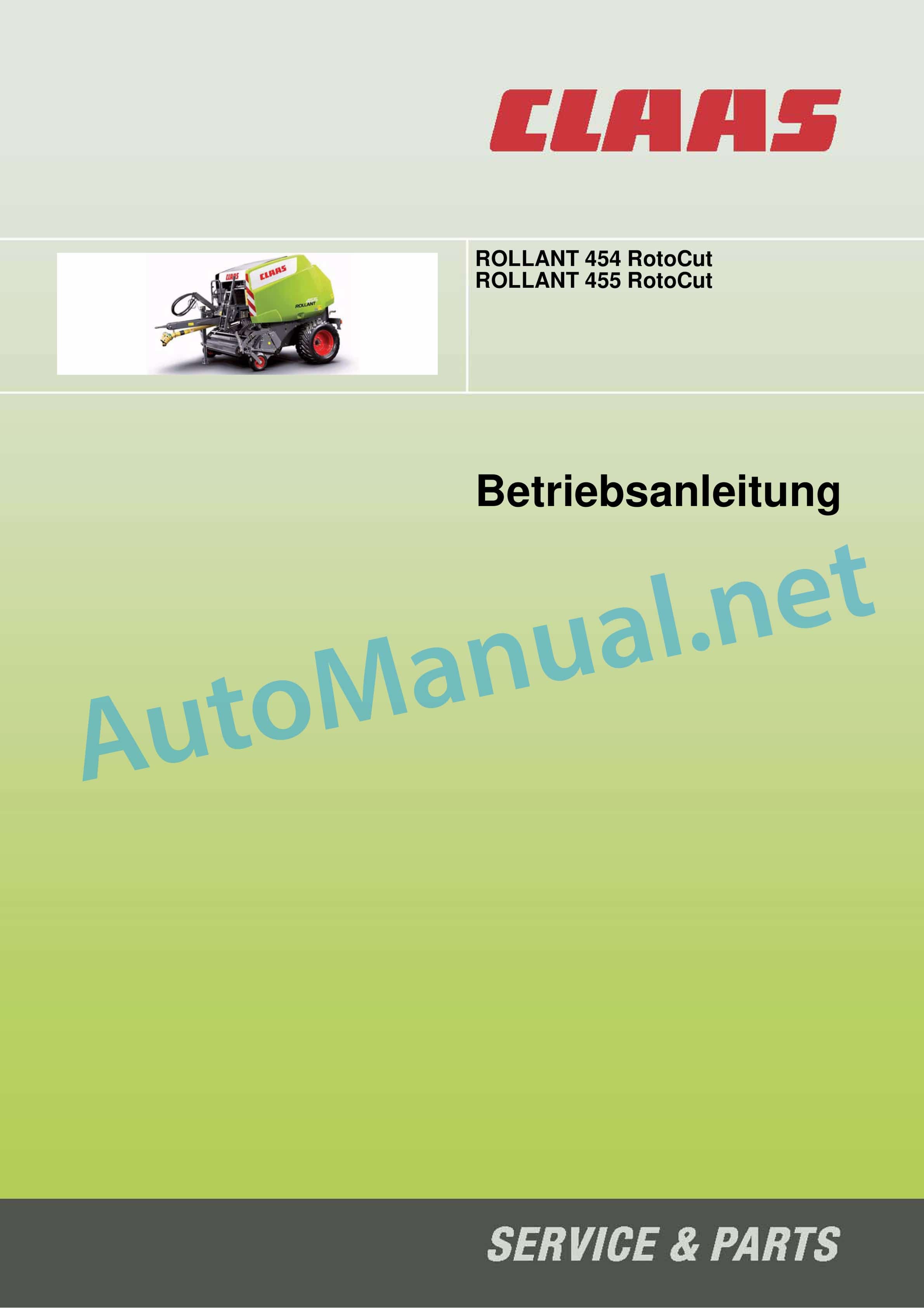 Claas ROLLANT 454 (768) Baler Operator Manual DE 3 Claas ROLLANT 454 (768) Baler Operator Manual DE - Image 3