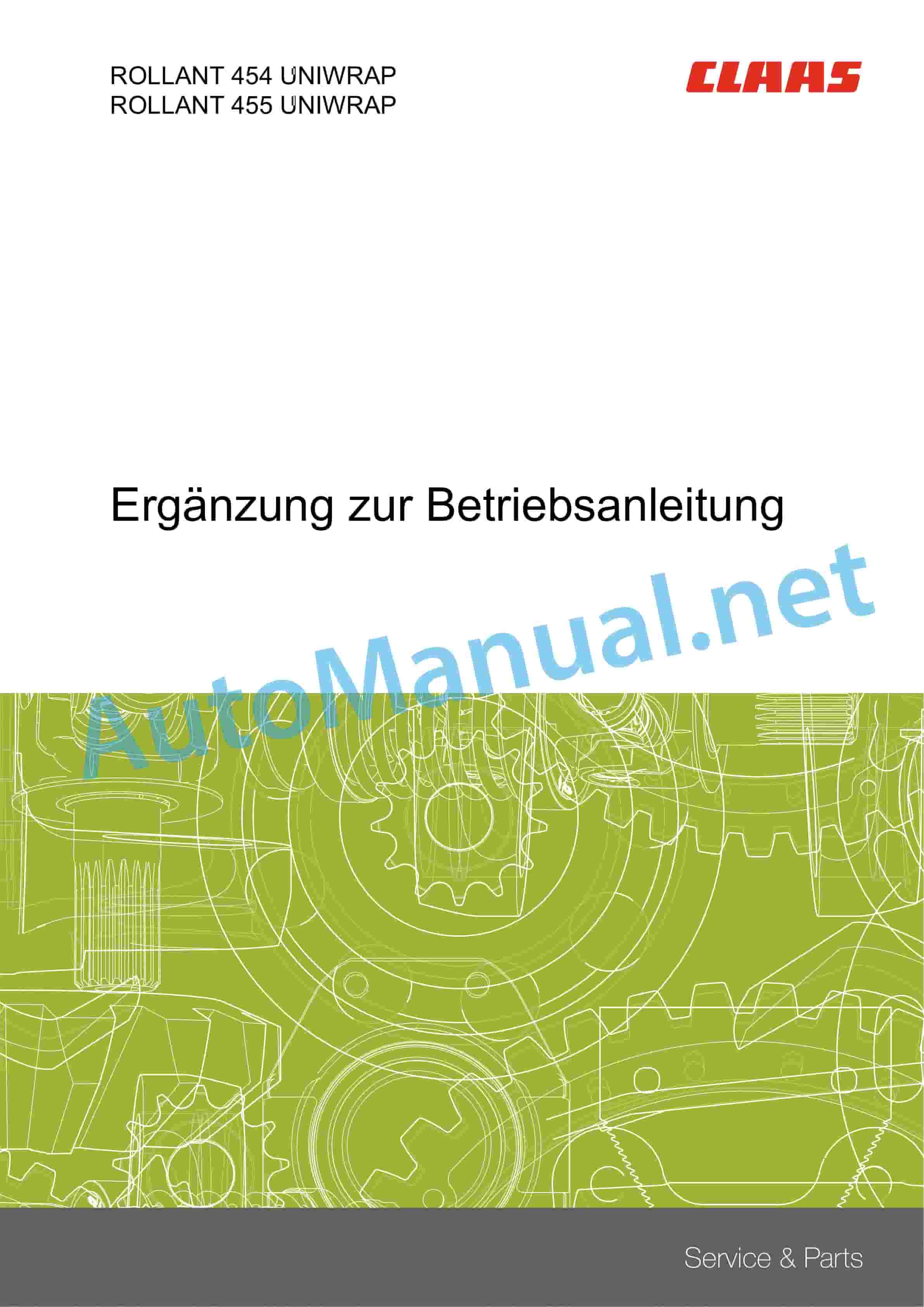 Claas ROLLANT 454 UNIWRAP (769) Baler Operator Manual DE 8 Claas ROLLANT 454 UNIWRAP (769) Baler Operator Manual DE - Image 8