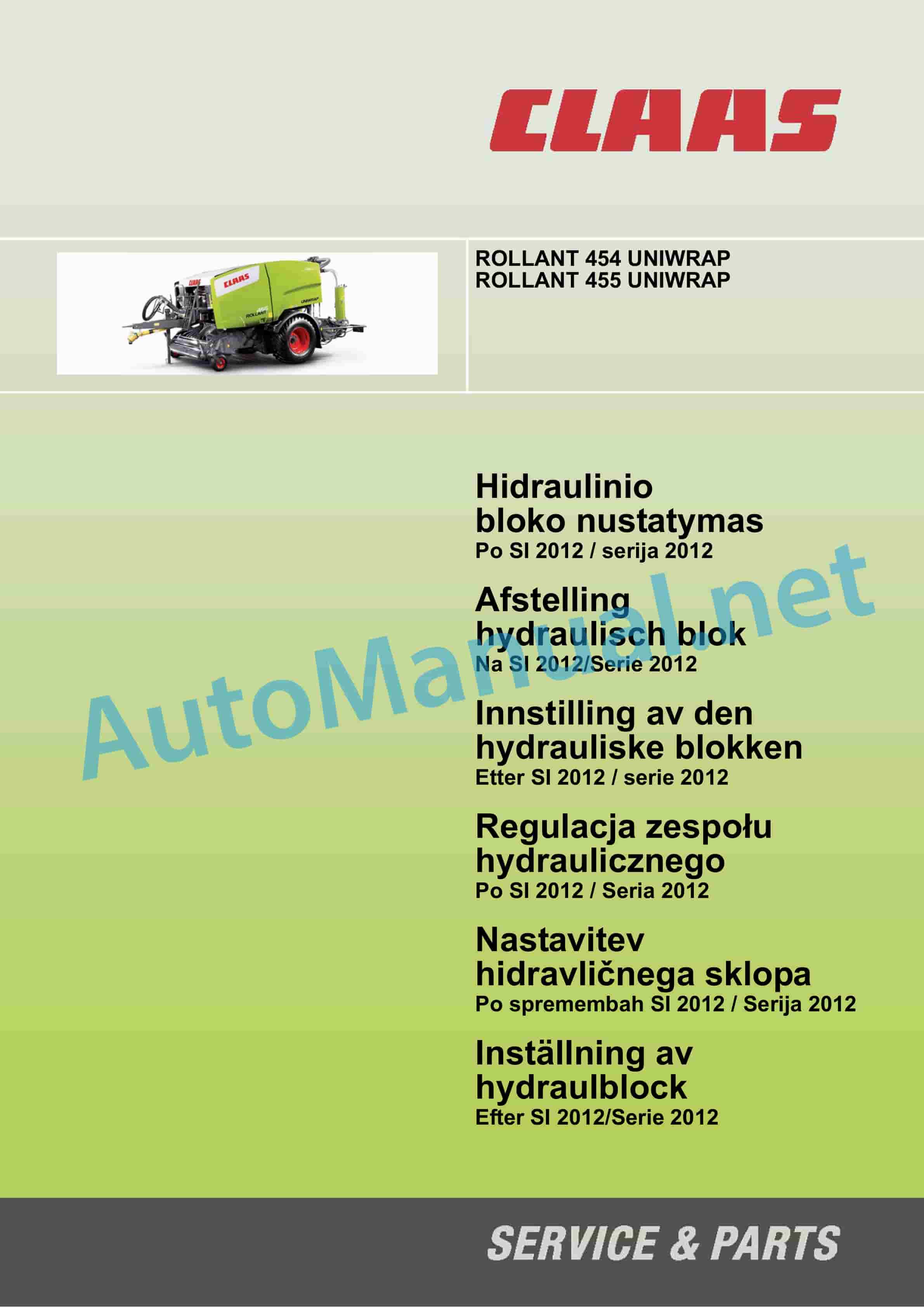 Claas ROLLANT 454 UNIWRAP (769) Baler Repair Manual DE 3 Claas ROLLANT 454 UNIWRAP (769) Baler Repair Manual DE - Image 3