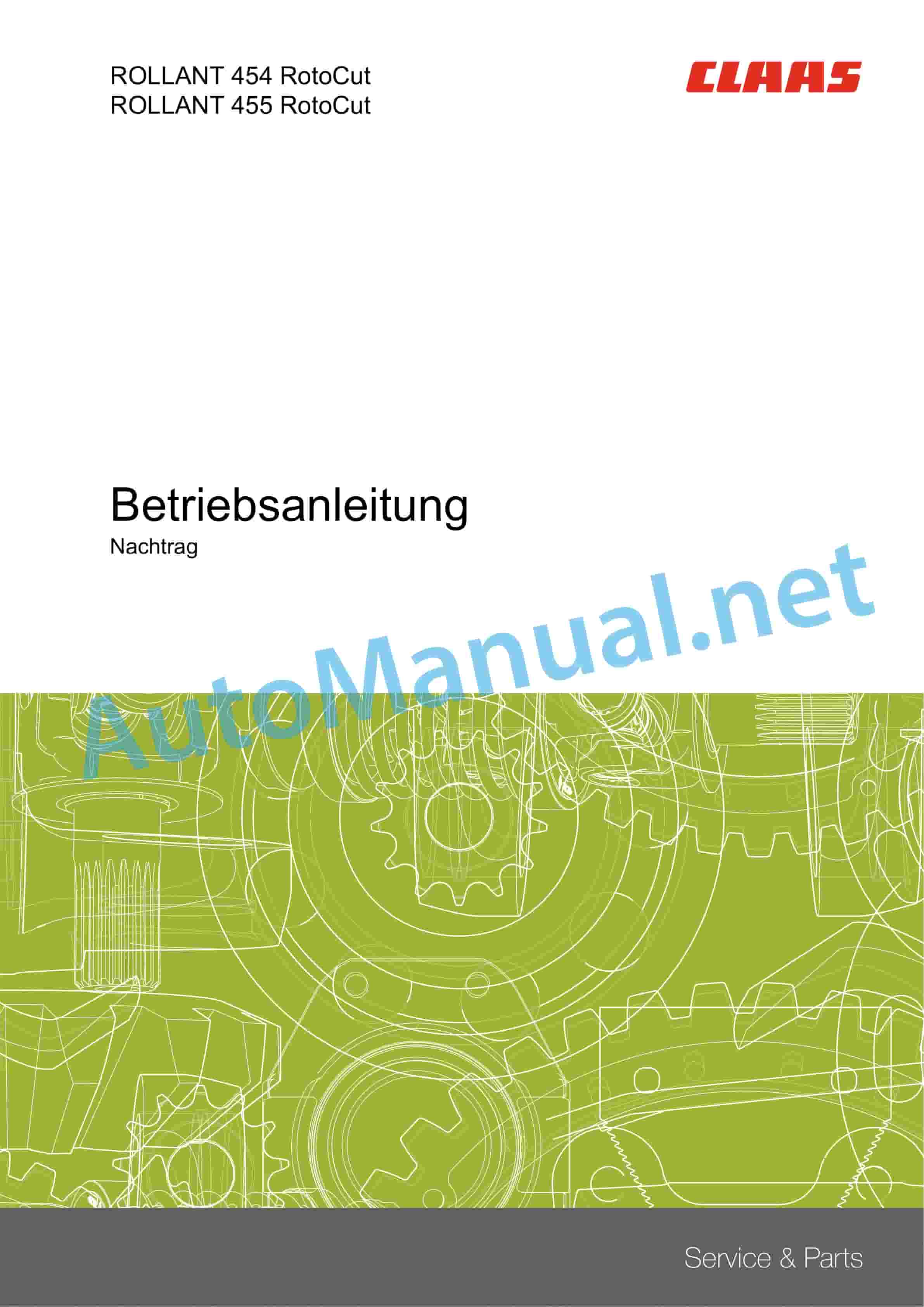 Claas ROLLANT 455 (761) Baler Operator Manual DE