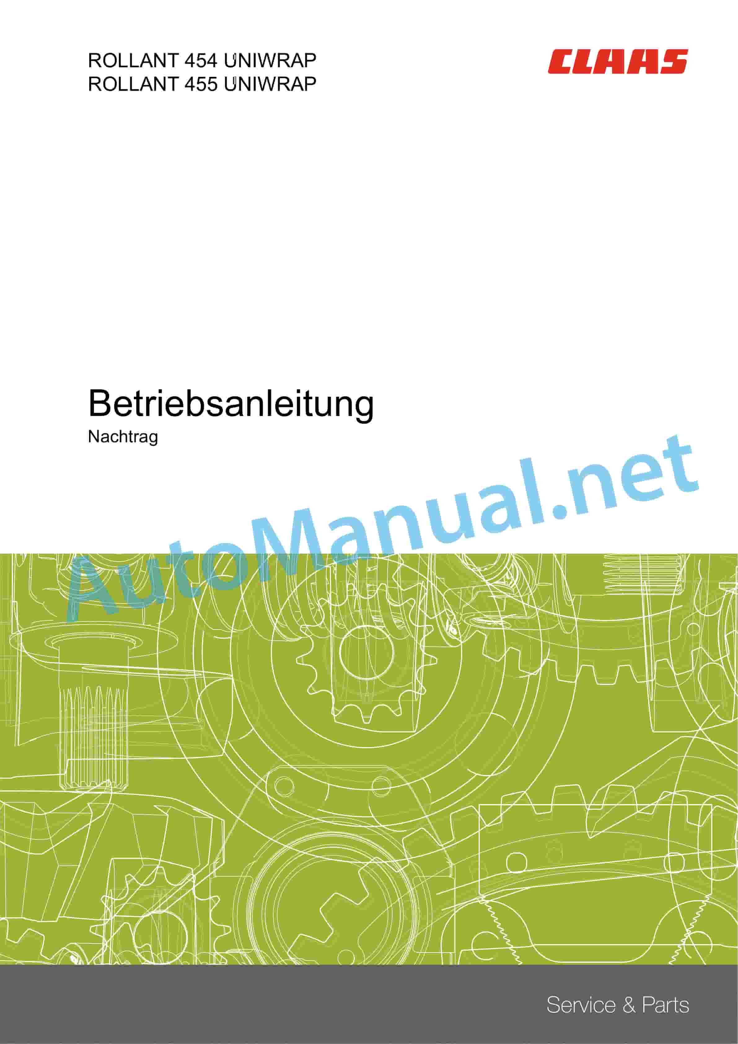 Claas ROLLANT 455 UNIWRAP (750) Baler Operator Manual DE 7 Claas ROLLANT 455 UNIWRAP (750) Baler Operator Manual DE - Image 7