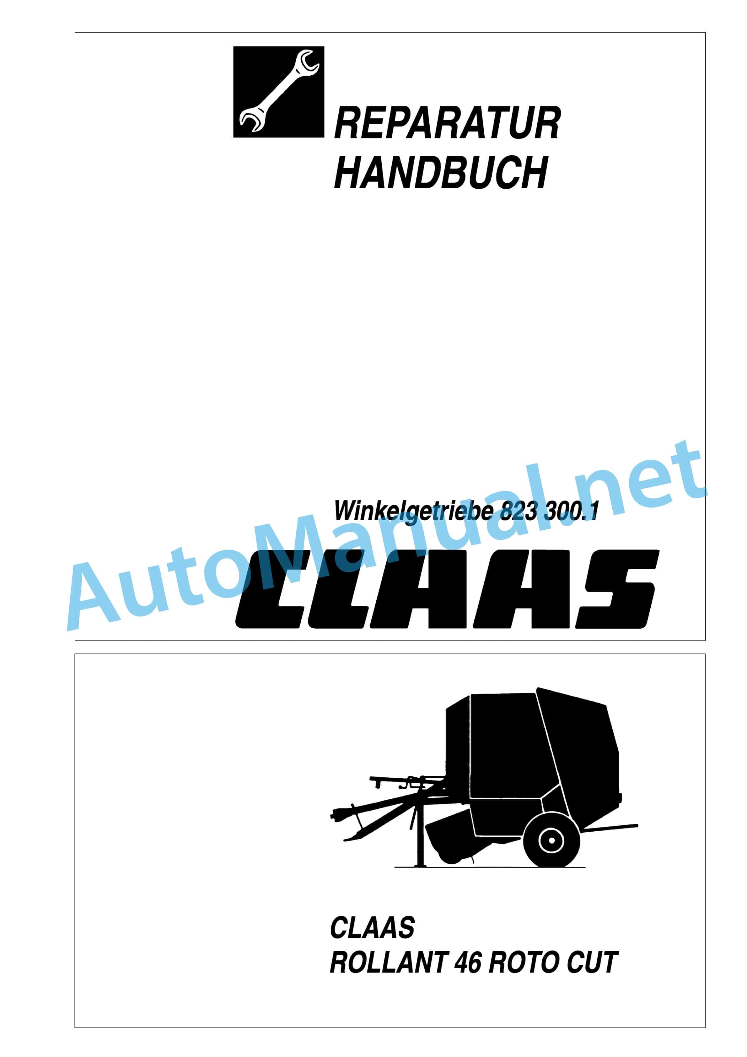Alternative view of Claas ROLLANT 46 ROTO CUT (046) Baler Repair Manual DE