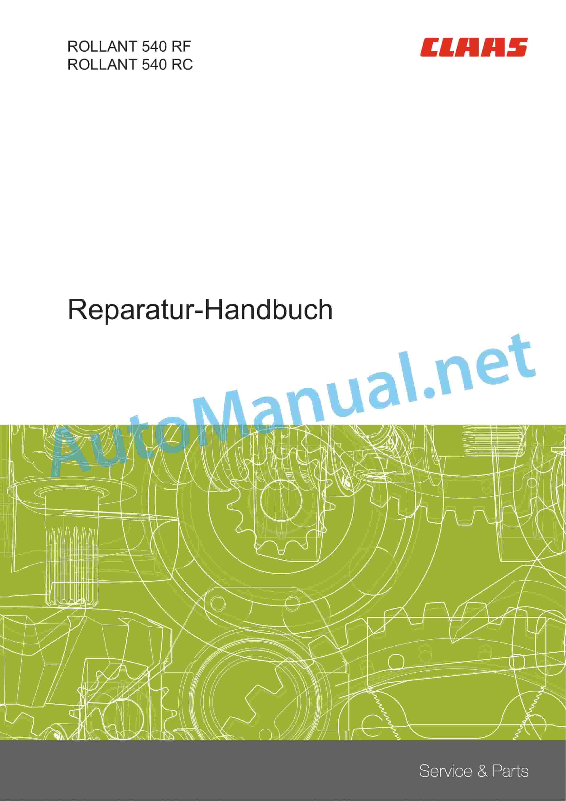 Claas ROLLANT 540 RC RF (J03) Baler Repair Manual DE
