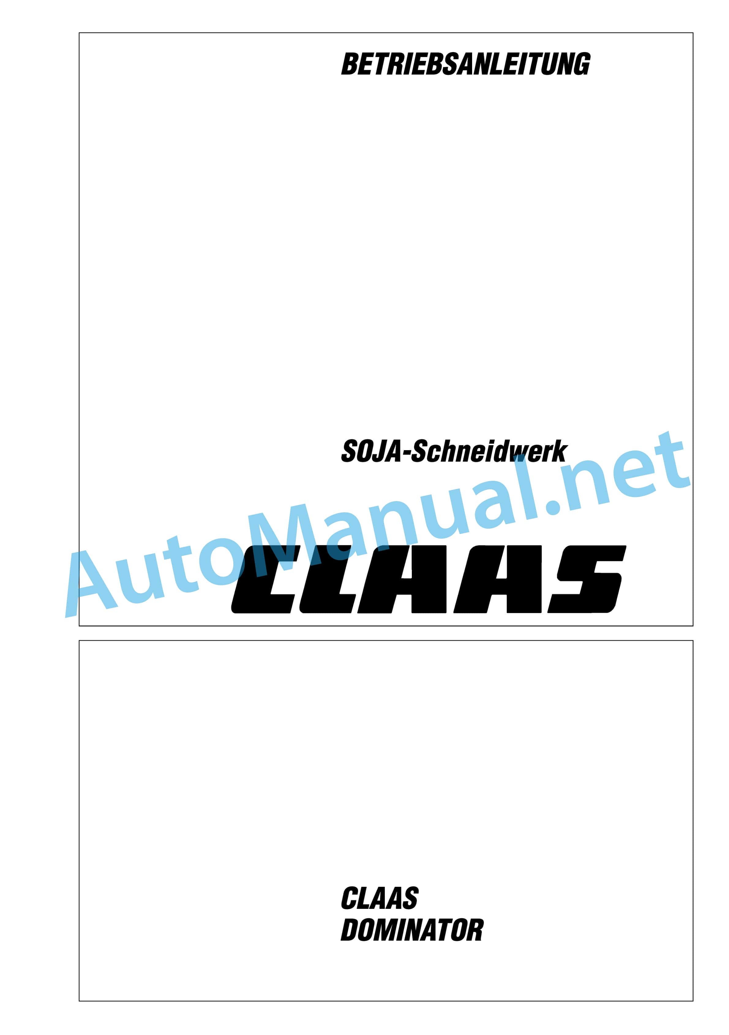 Claas S900-S450 SOJA DO MEGA MEDION (439) Combine Operator Manual DE