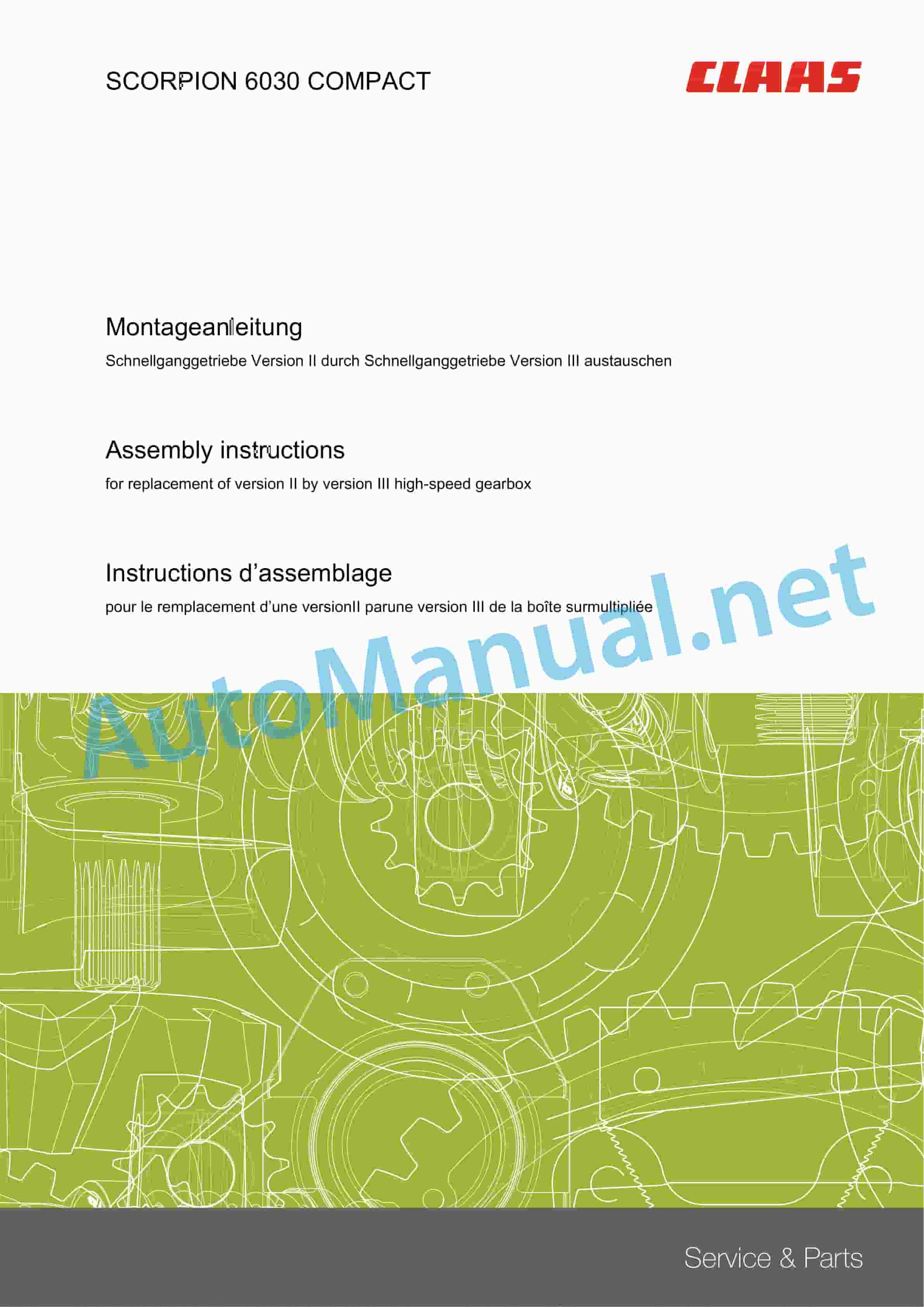 Alternative view of Claas SCORPION 6030 CP (K10) Telehandlers Repair Manual DE
