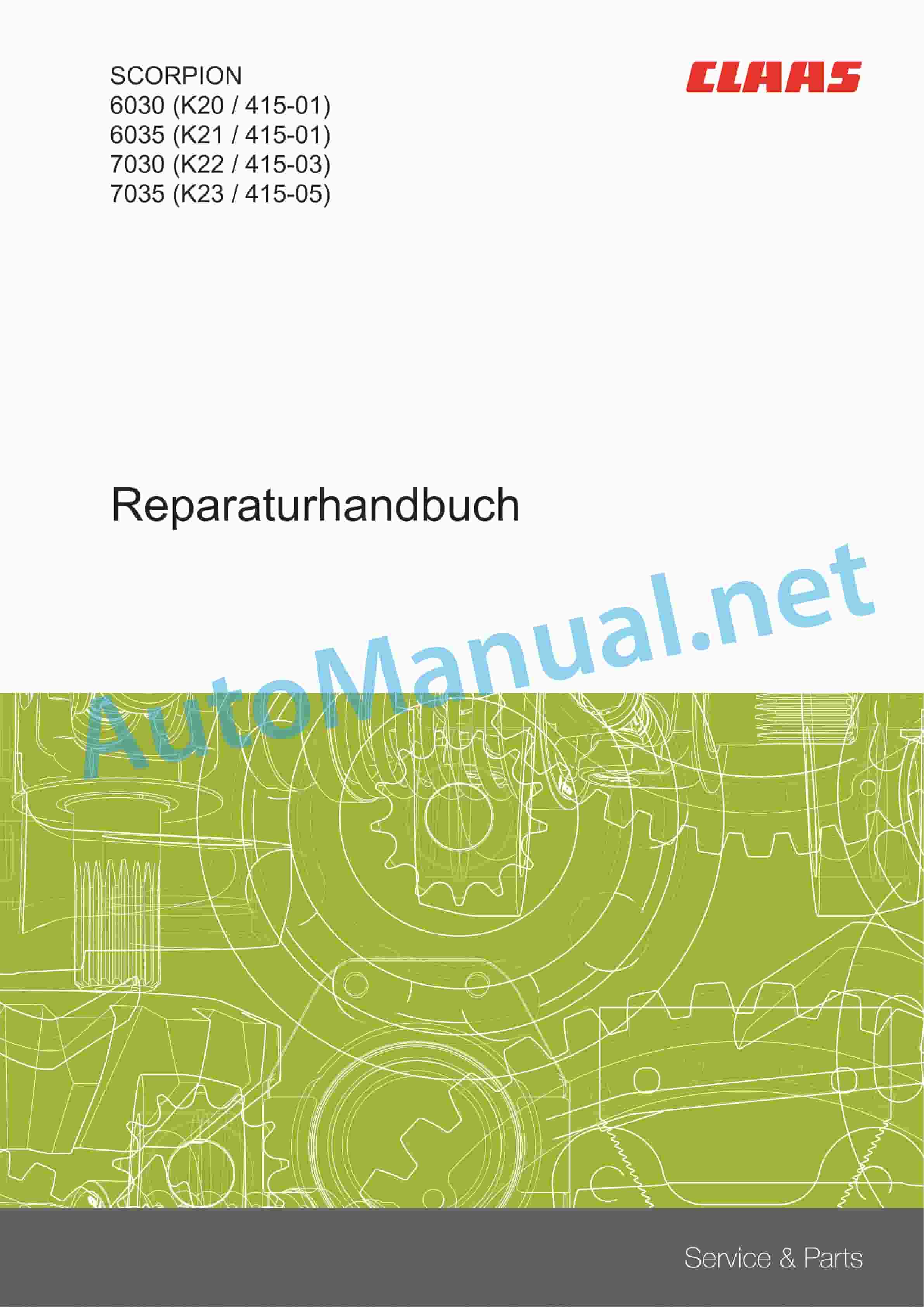 Claas SCORPION 6035 (K21) Telehandlers Repair Manual DE