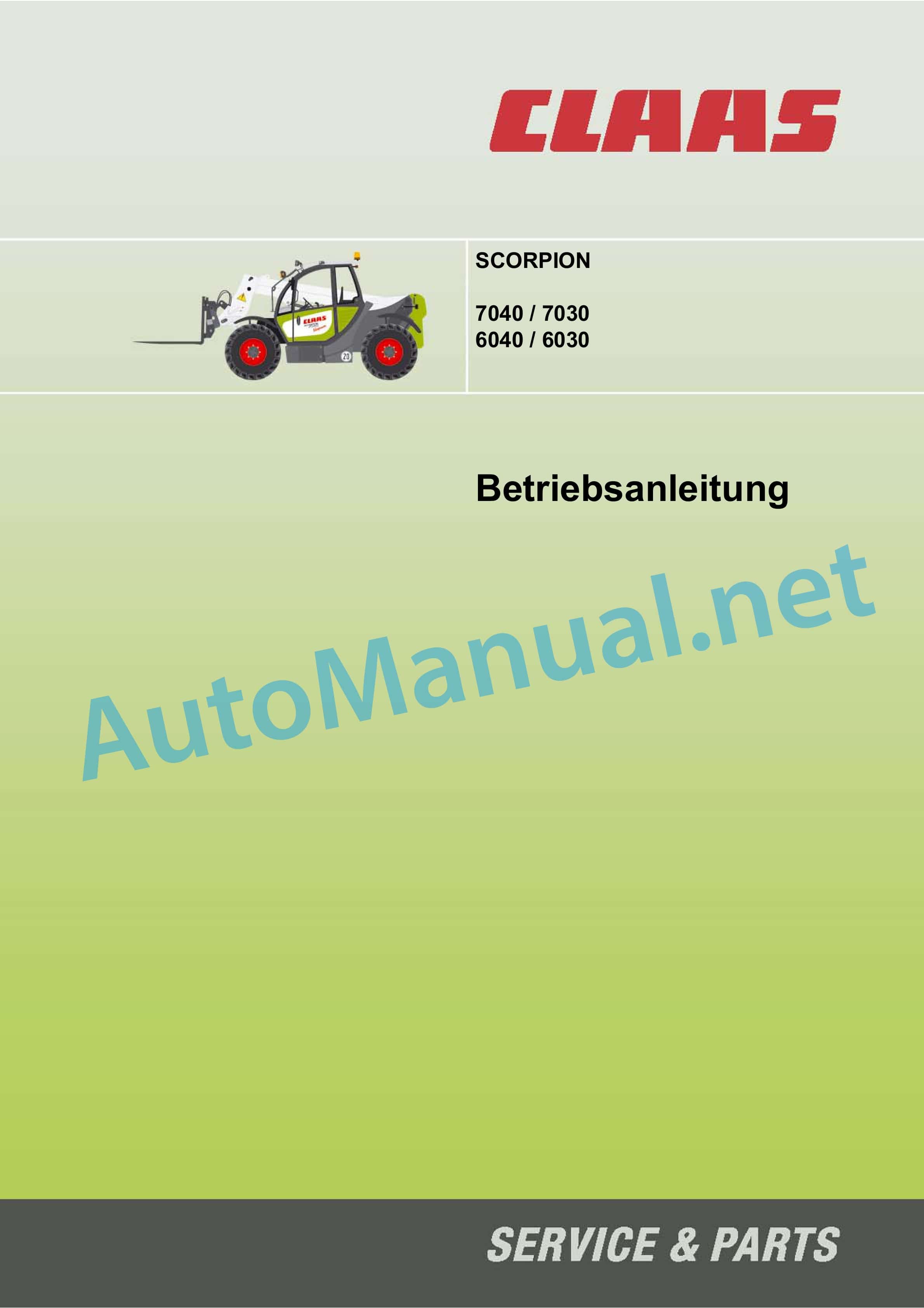 Claas SCORPION 6040 (K03) Telehandlers Operator Manual DE