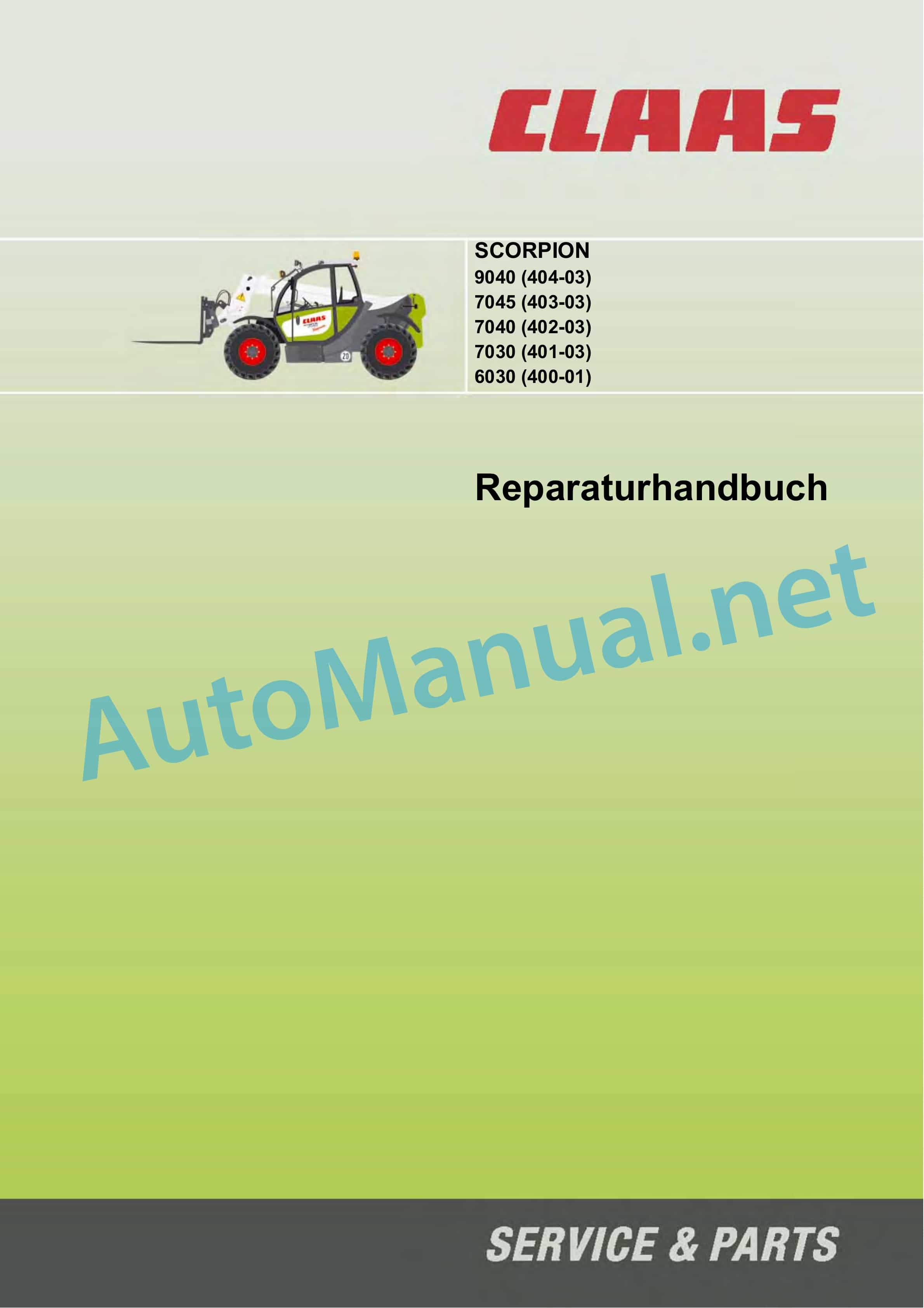 Claas SCORPION 6040 (K03) Telehandlers Repair Manual DE