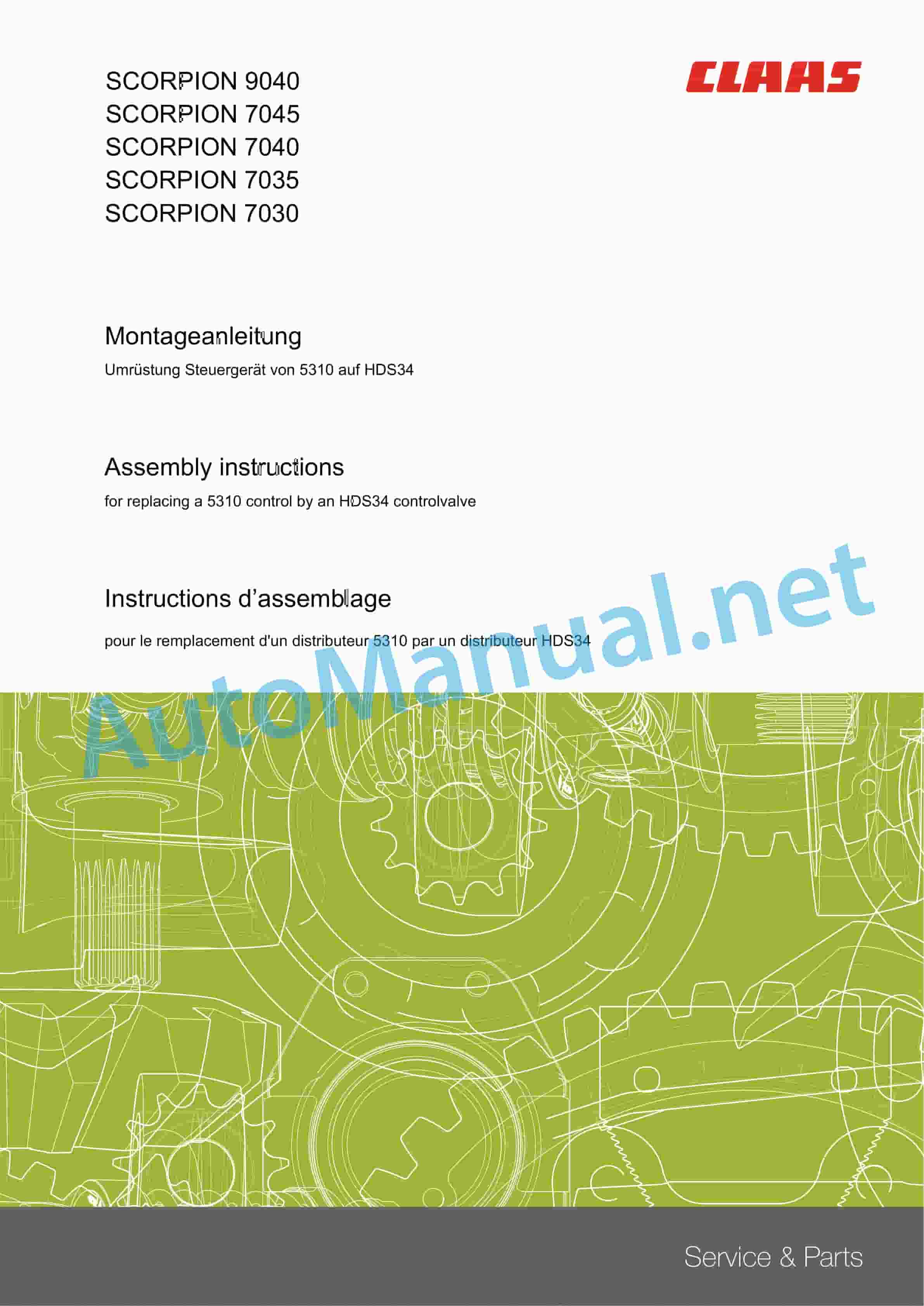 Claas SCORPION 7045 7040 (K14) Telehandlers Repair Manual DE 3 Claas SCORPION 7045 7040 (K14) Telehandlers Repair Manual DE - Image 3