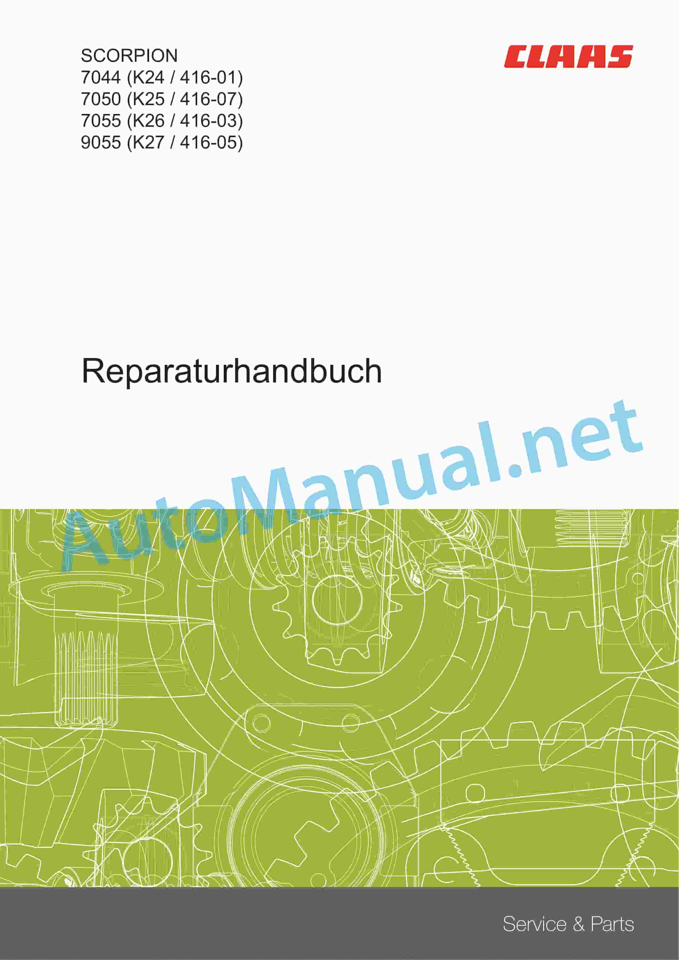 Claas SCORPION 7055 (K26) Telehandlers Repair Manual DE 1 Claas SCORPION 7055 (K26) Telehandlers Repair Manual DE