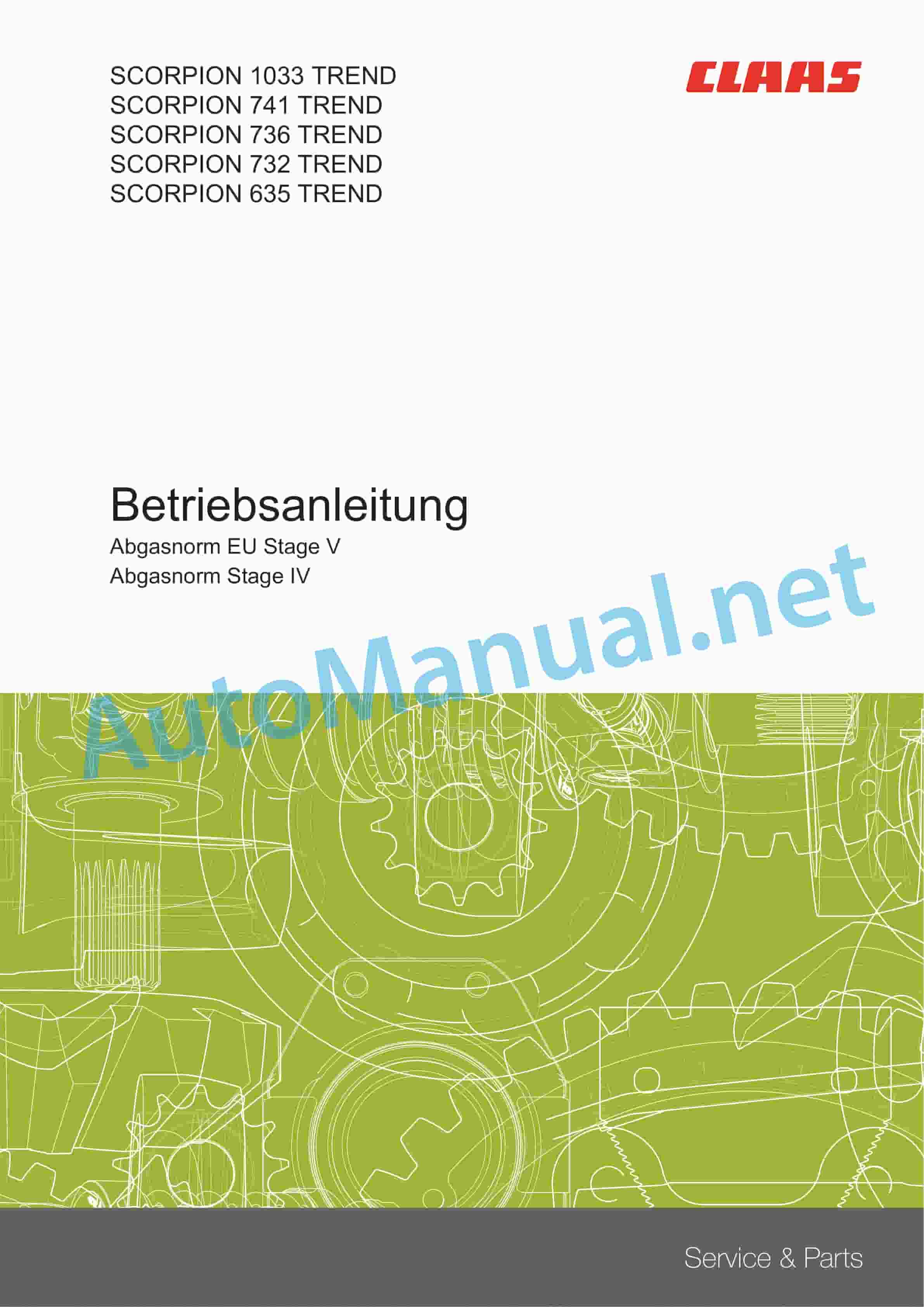 Alternative view of Claas SCORPION 732 (K31) Telehandlers Operator Manual DE