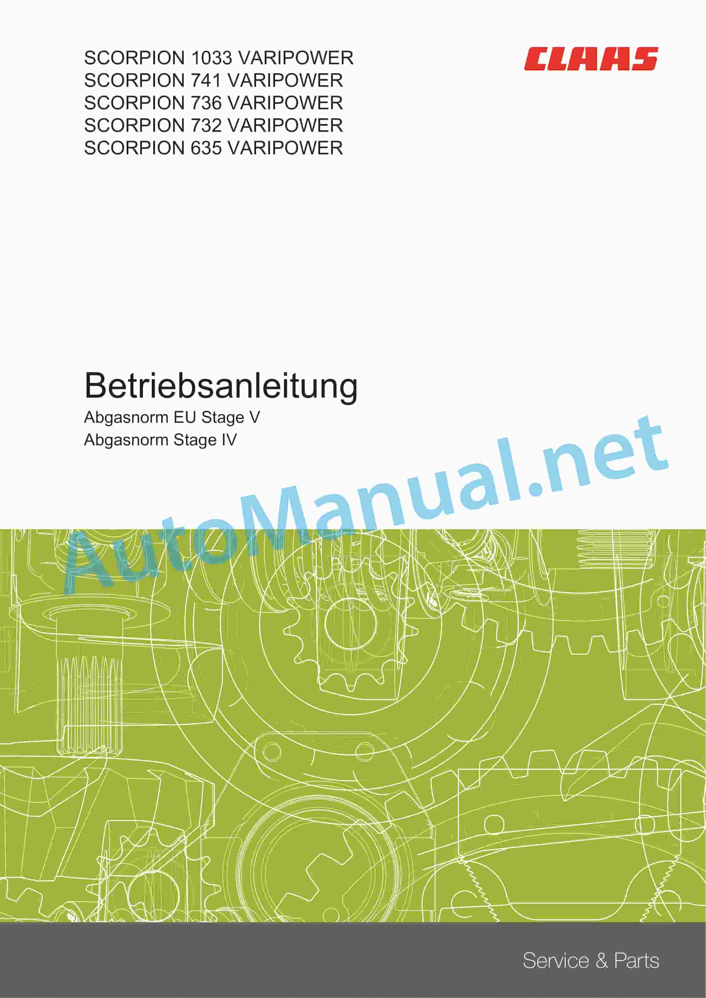 Claas SCORPION 741 (K33) Telehandlers Operator Manual DE