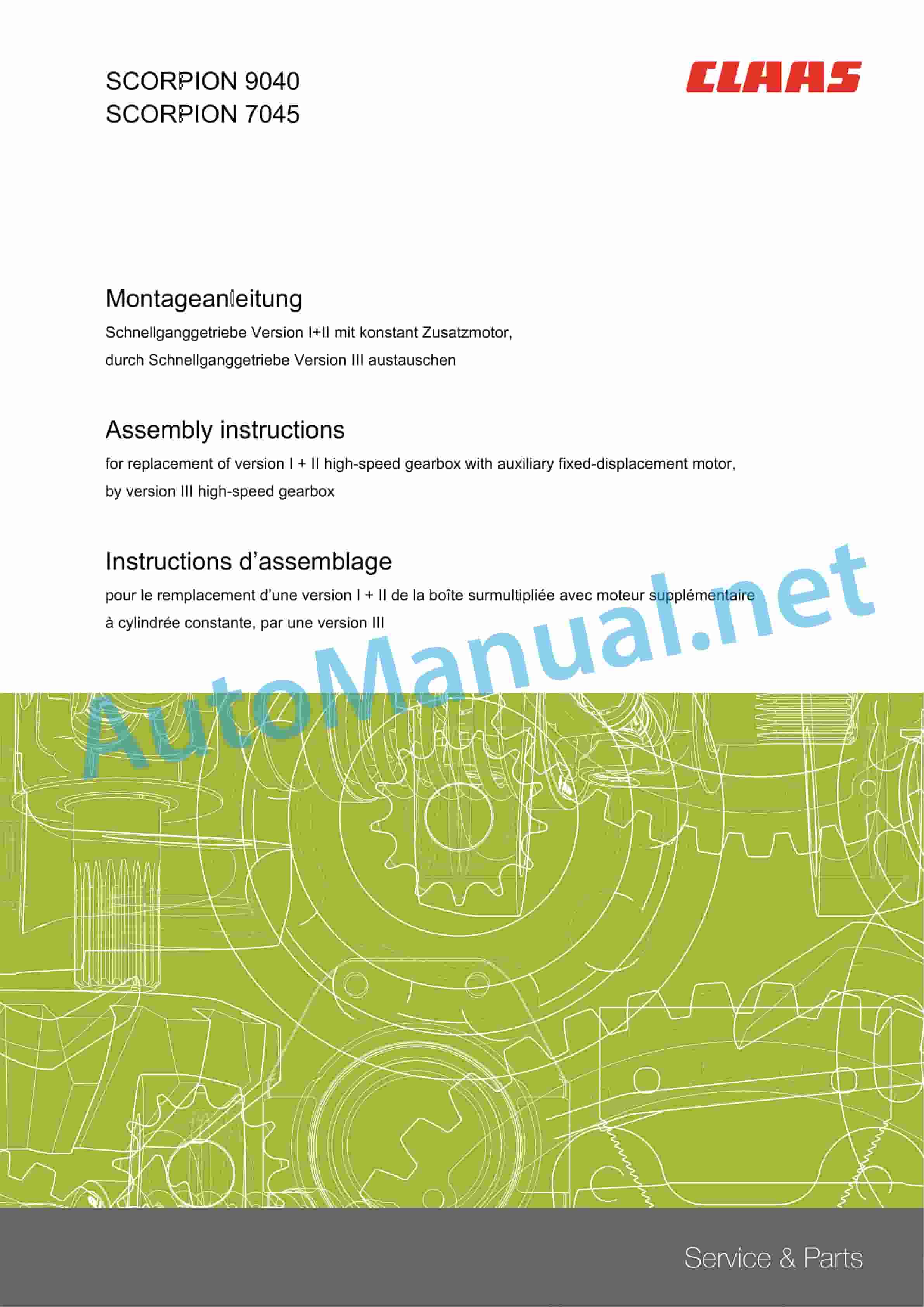 Claas SCORPION 9040 (K15) Telehandlers Repair Manual DE 2 Claas SCORPION 9040 (K15) Telehandlers Repair Manual DE - Image 2