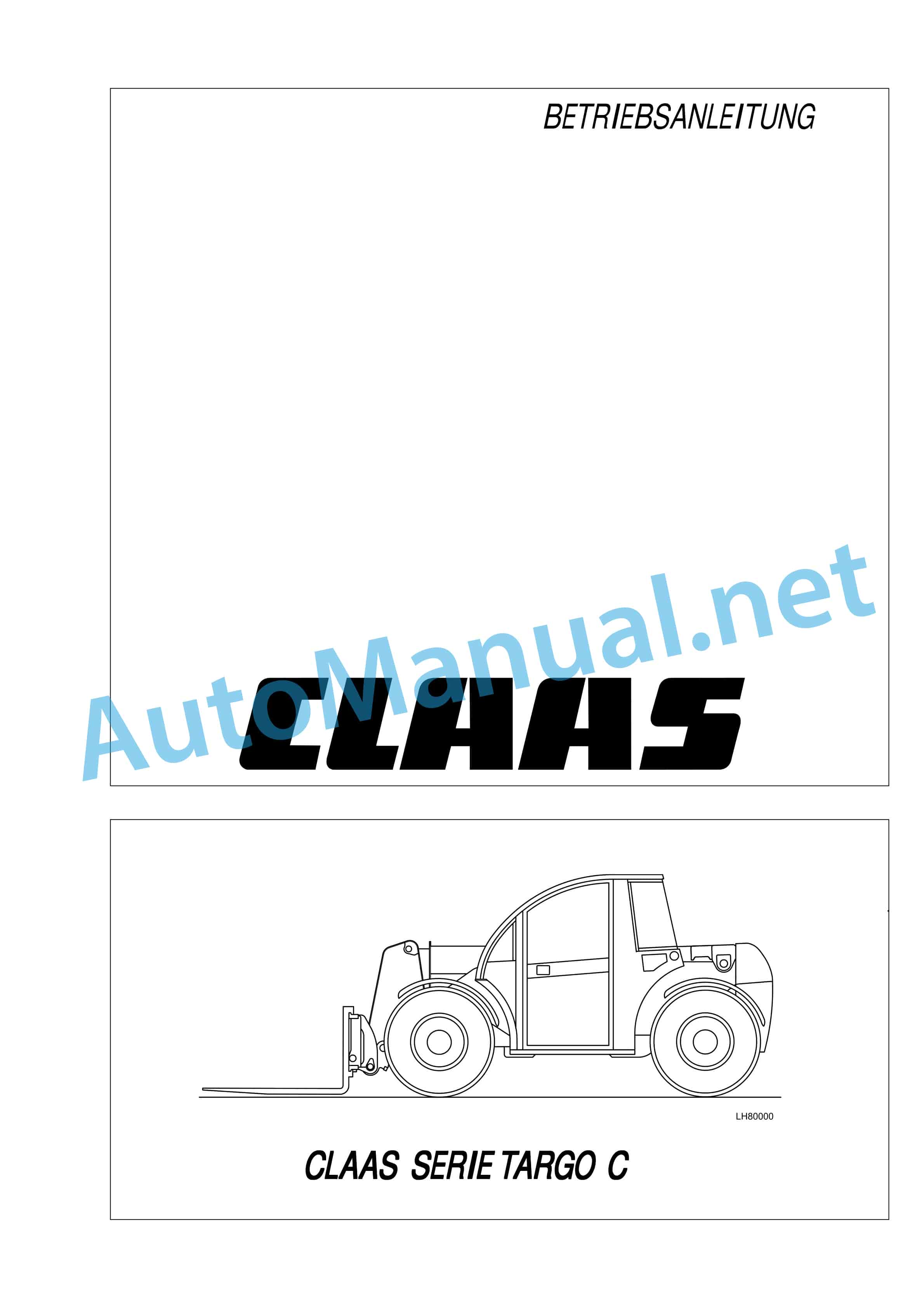 Claas TARGO C50 (518) Telehandlers Operator Manual DE