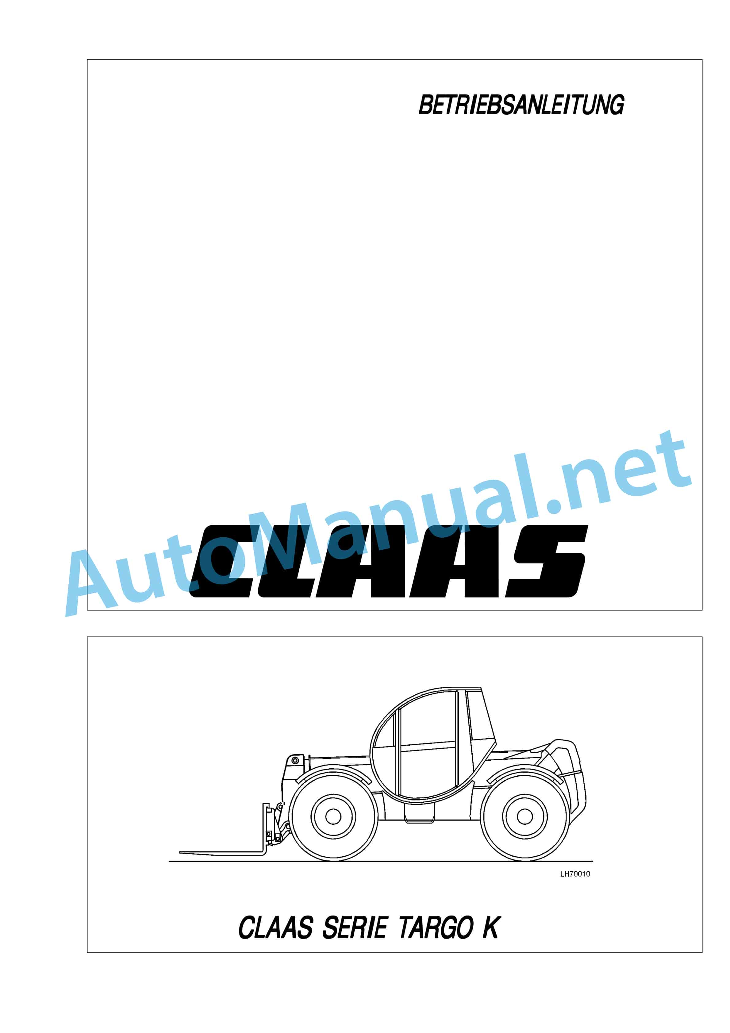 Claas TARGO K50 (513) Telehandlers Operator Manual DE