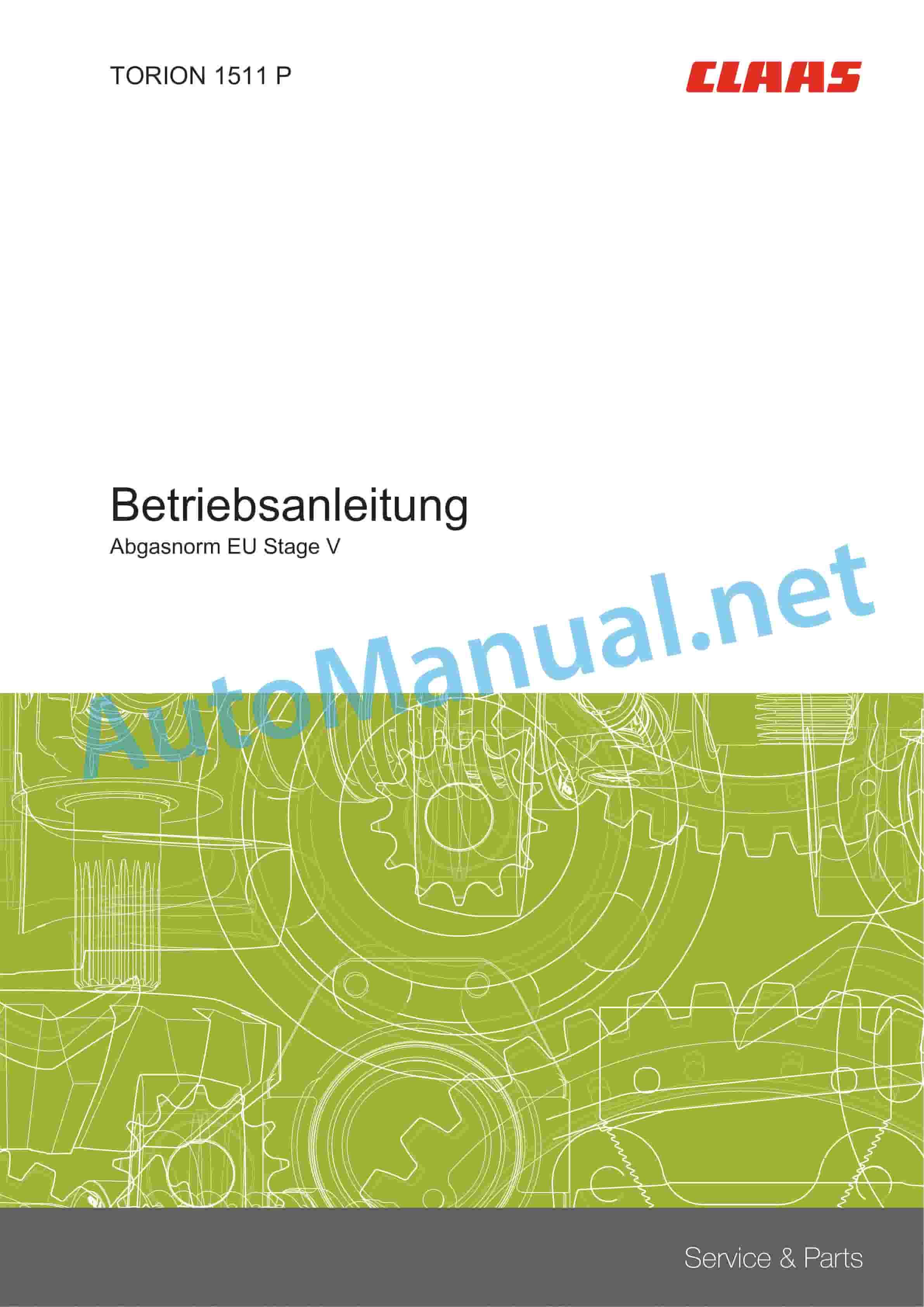 Claas TORION 1511 P (K61) Wheel Loaders Operator Manual DE