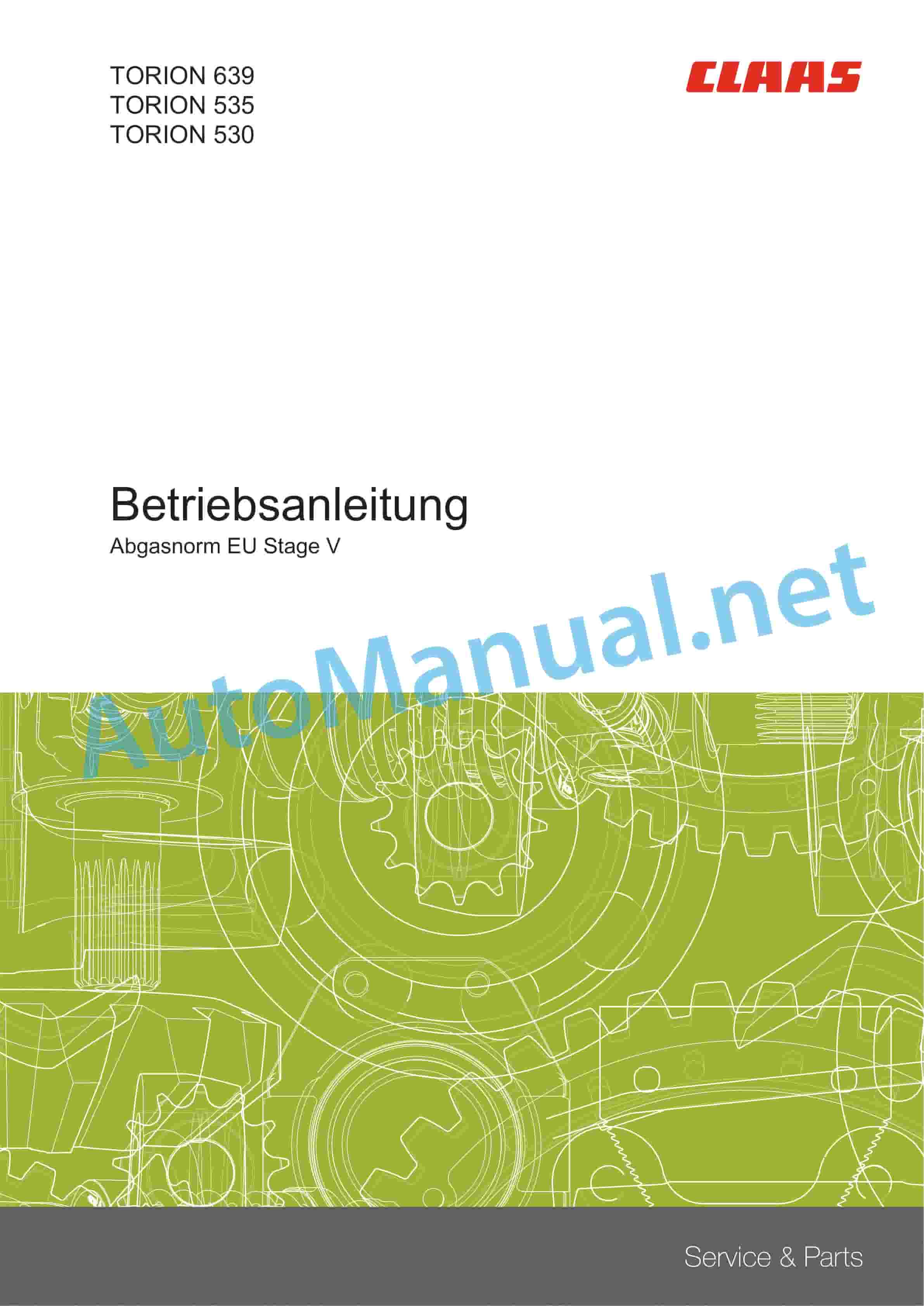 Alternative view of Claas TORION 535 (K65) Wheel Loaders Operator Manual DE