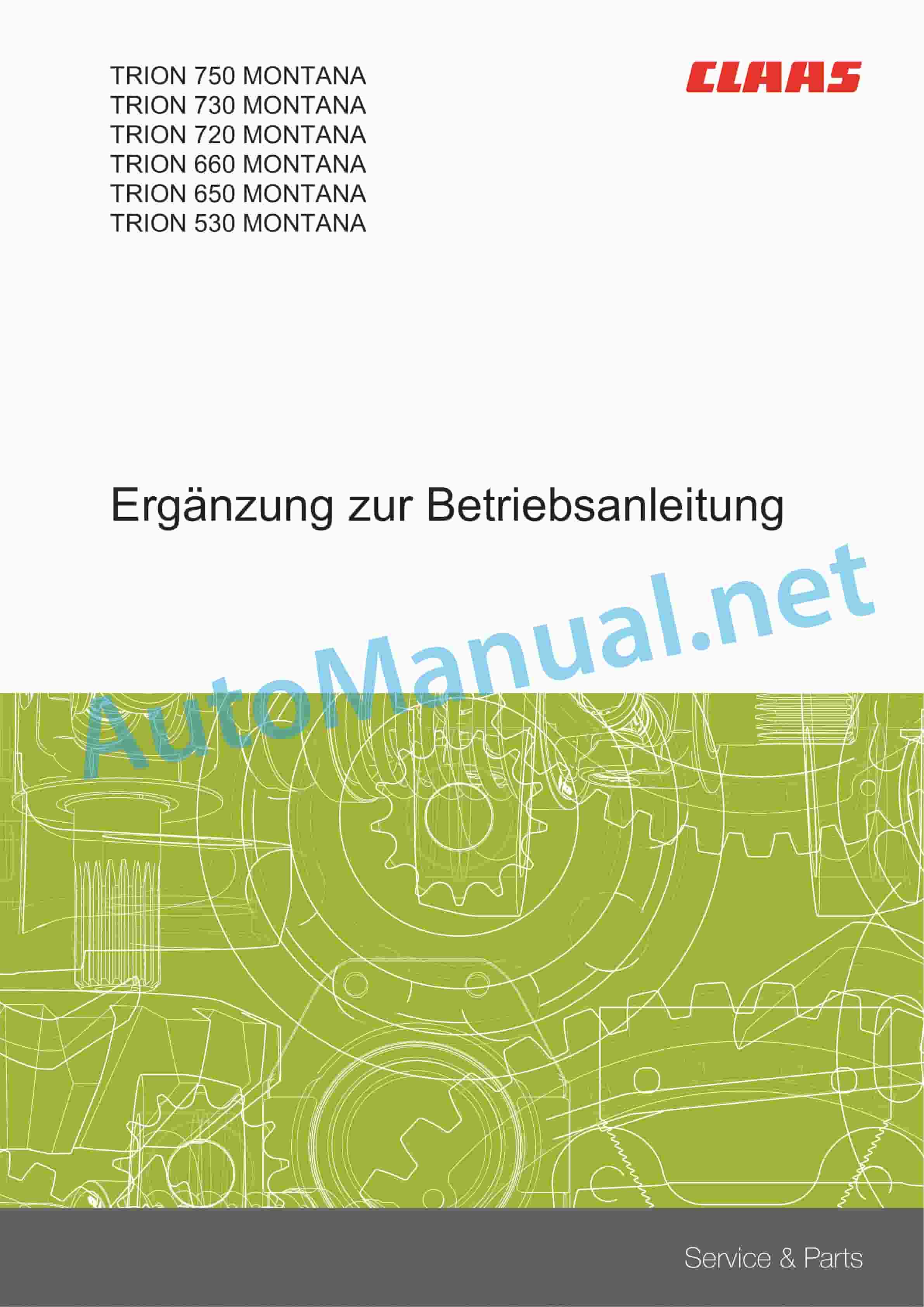 Claas TRION 660-640 (L54) Combine Operator Manual DE