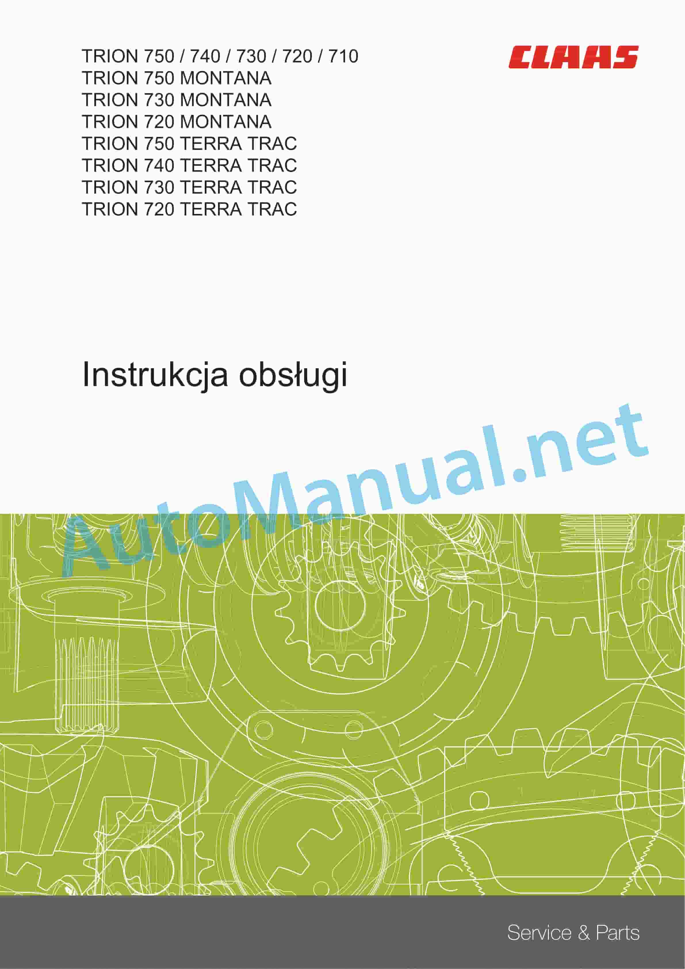 Claas TRION 750-710 (L55) Combine Operator Manual PL