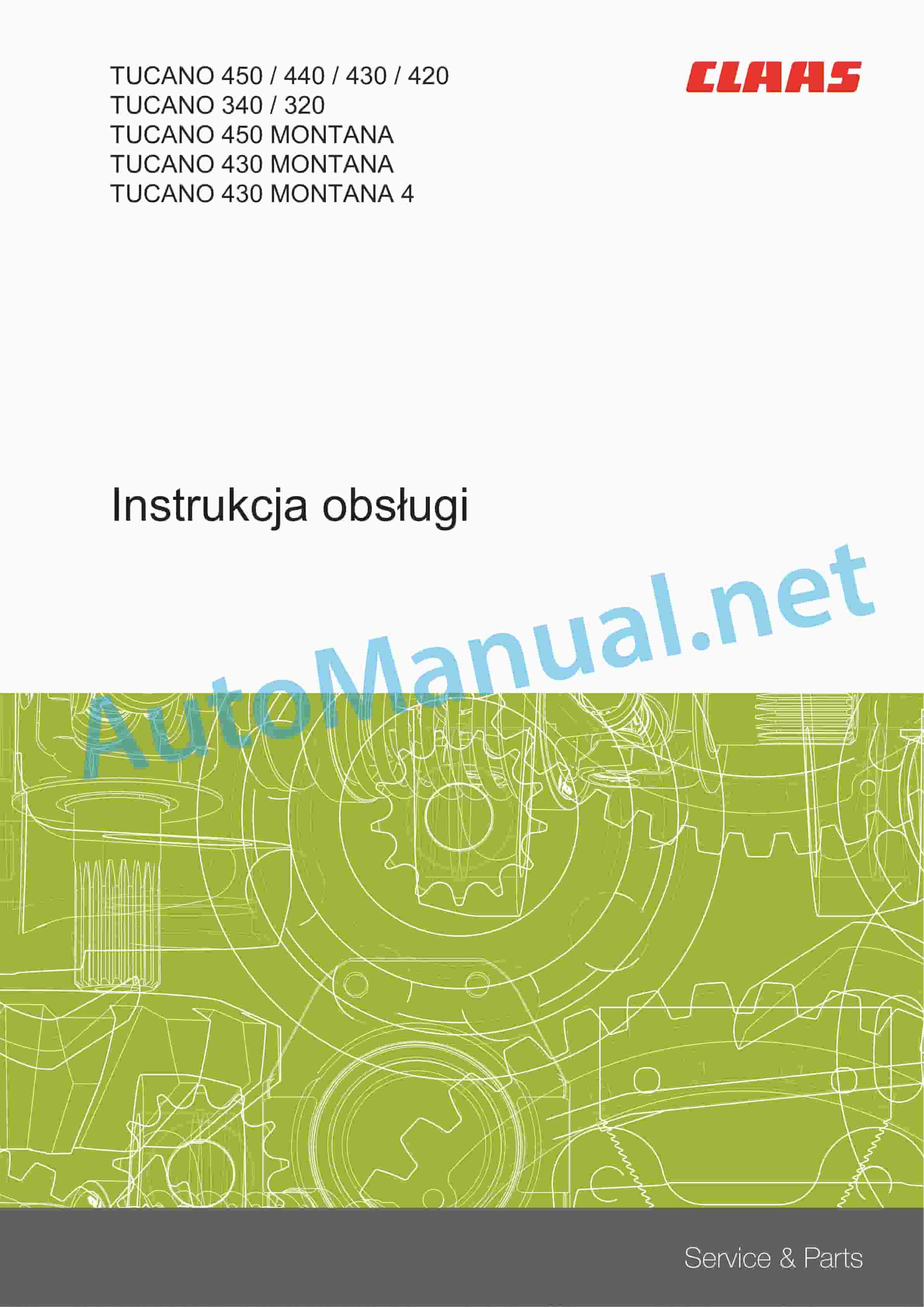 Claas TUCANO 320 (L42) Combine Operator Manual PL