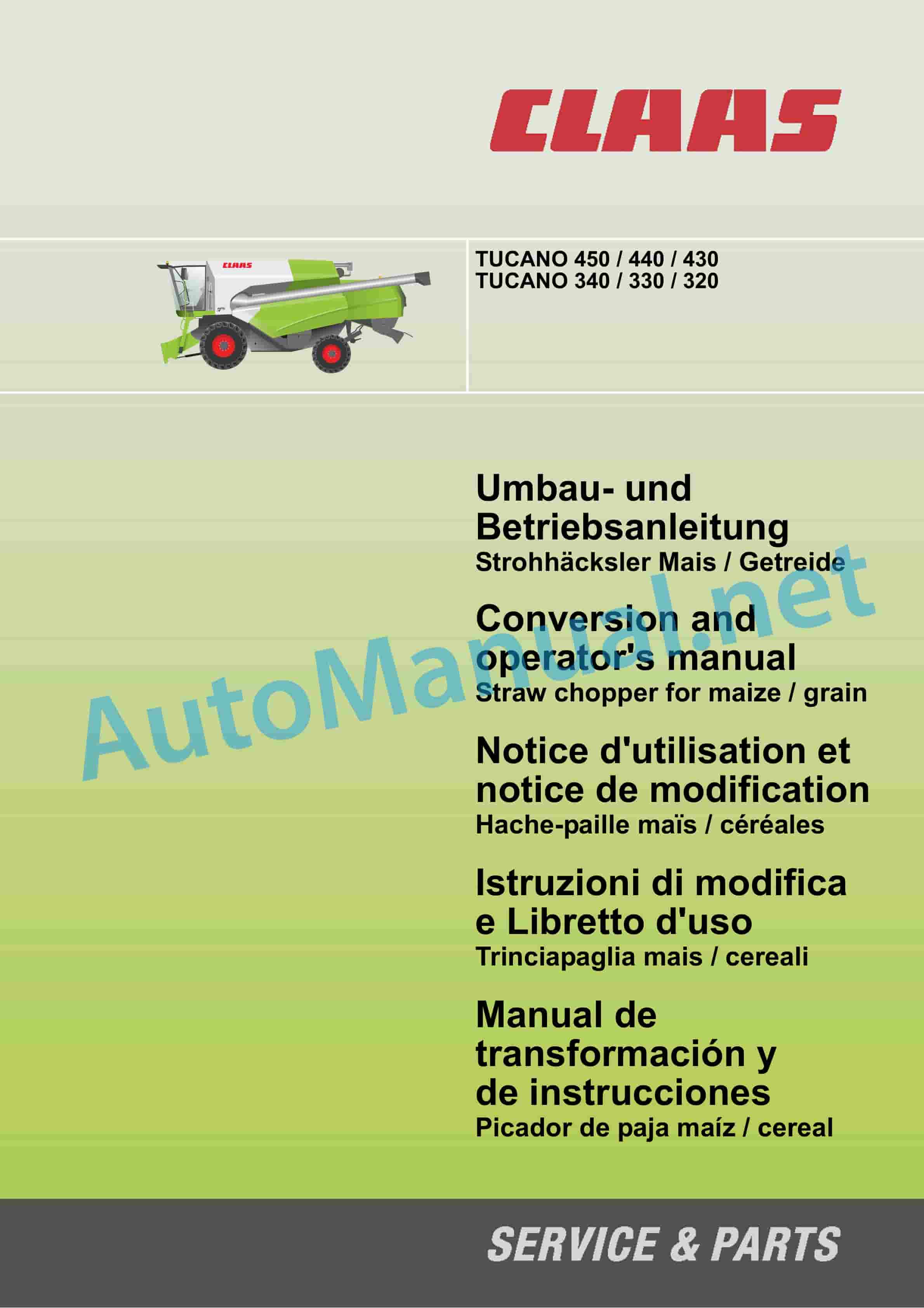 Claas TUCANO 430-420 (838) Combine Operator Manual DE 4 Claas TUCANO 430-420 (838) Combine Operator Manual DE - Image 4
