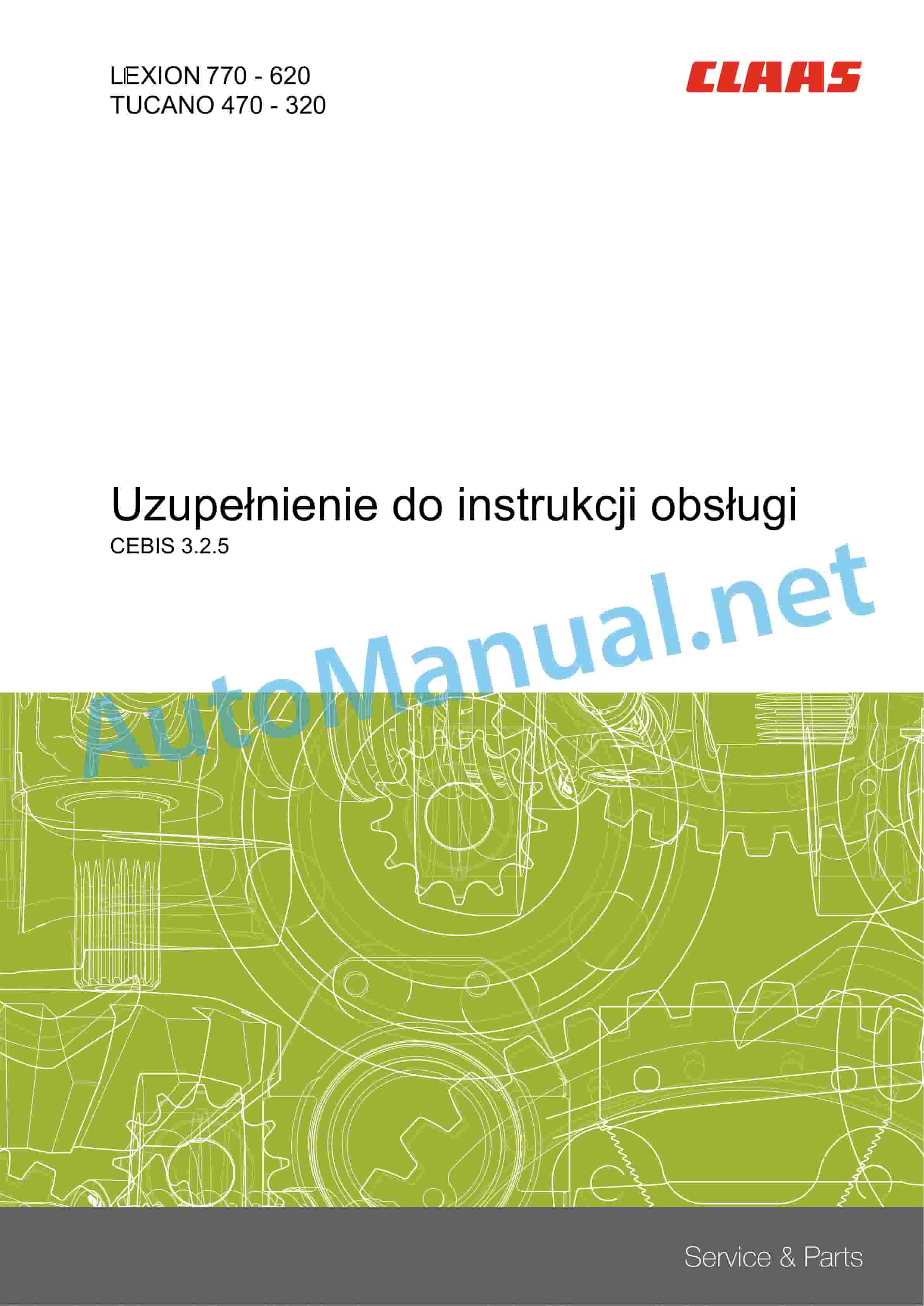 Claas TUCANO 430-420 (838) Combine Operator Manual PL 2 Claas TUCANO 430-420 (838) Combine Operator Manual PL - Image 2
