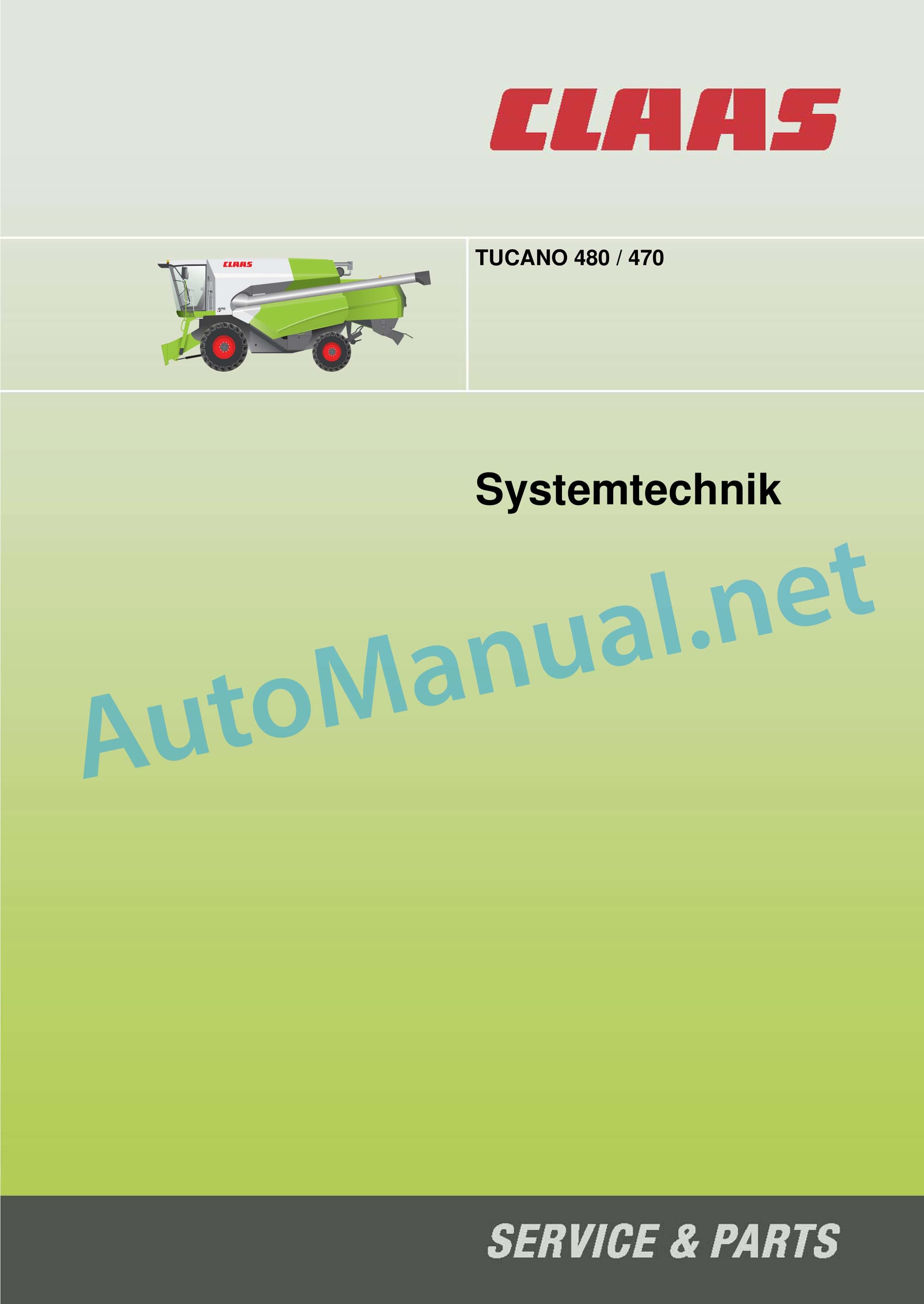 Alternative view of Claas TUCANO 480-470 (840) Combine Technical System DE